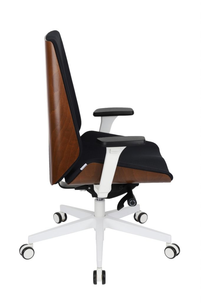 Fotel gabinetowy MOON WOOD W WHITE