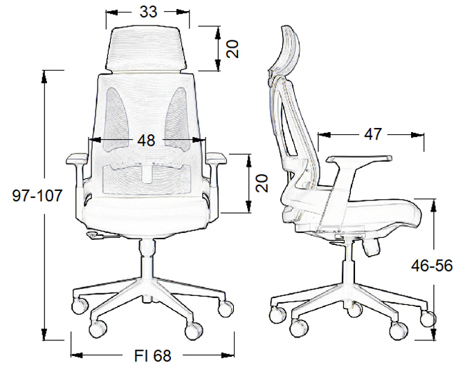 Fotel obrotowy OLTON H szary