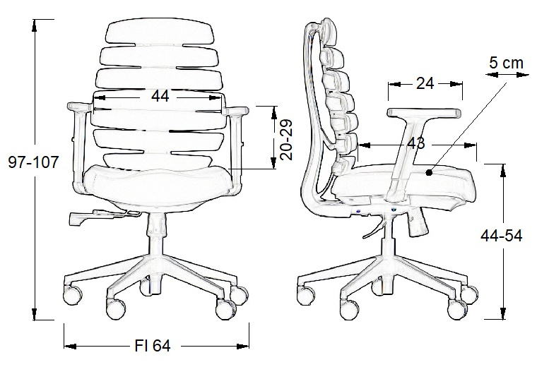 Fotel obrotowy LOOP czarny