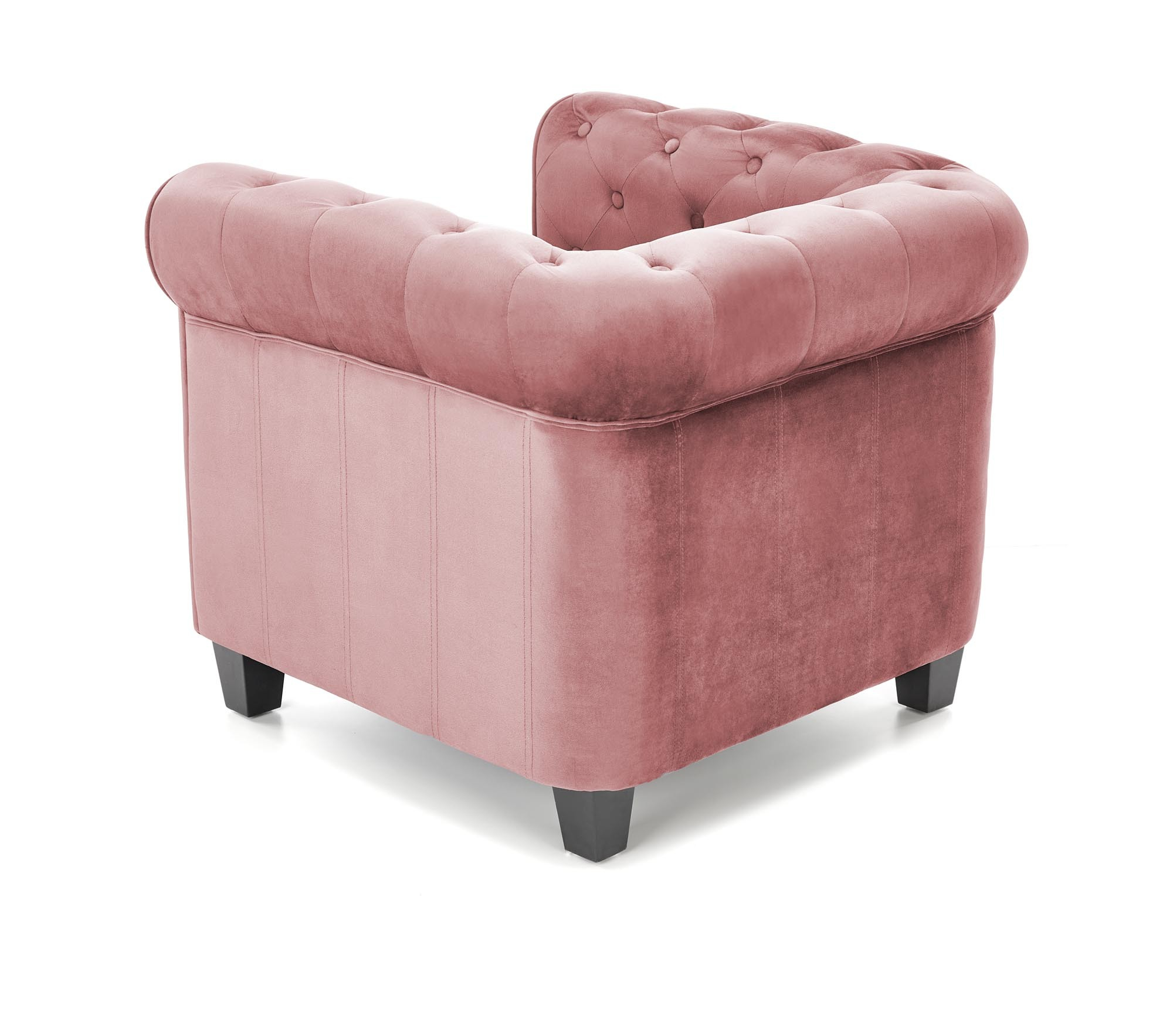 ERIKSEN fotel wypoczynkowy różowy / czarny