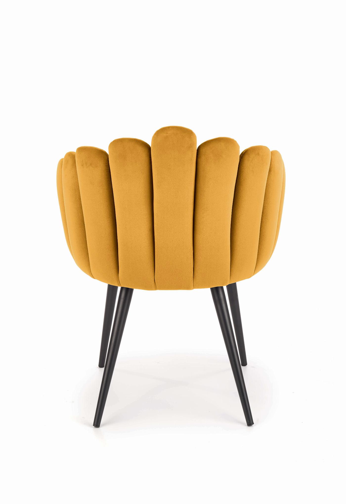 K410 krzesło musztardowy velvet