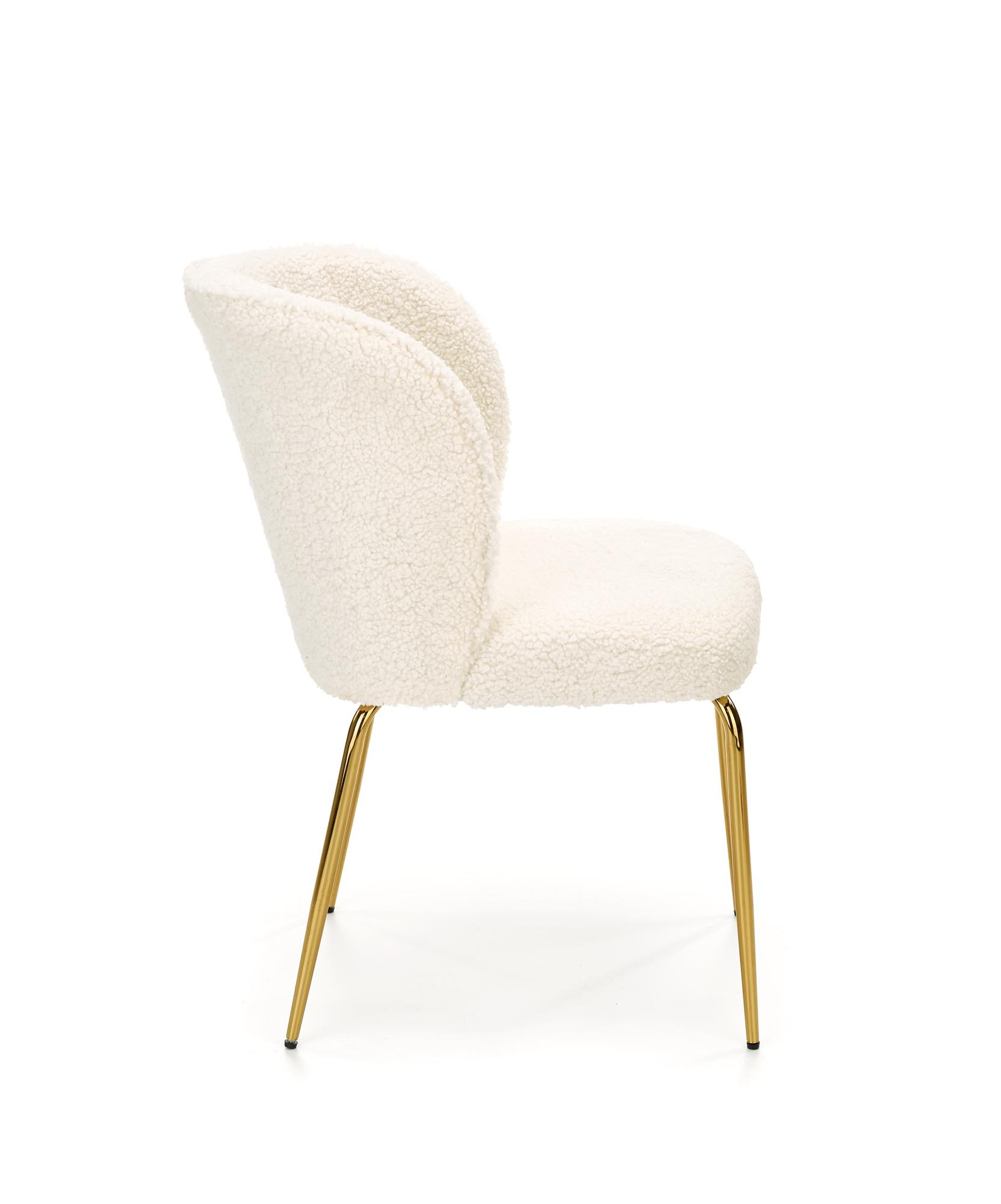 K474 krzesło kremowy-złoty