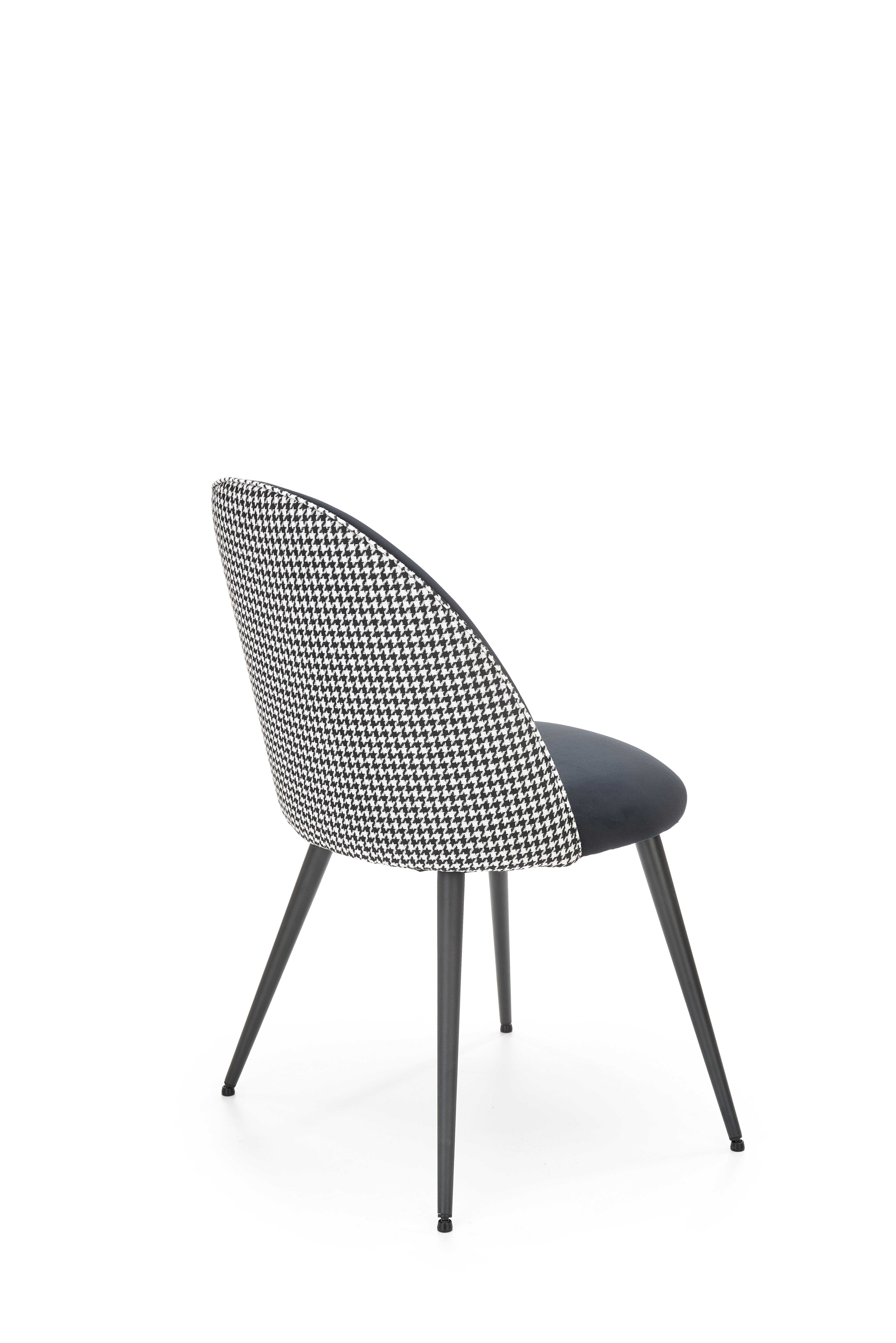 K478 krzesło czarny - biały (1p=4szt)
