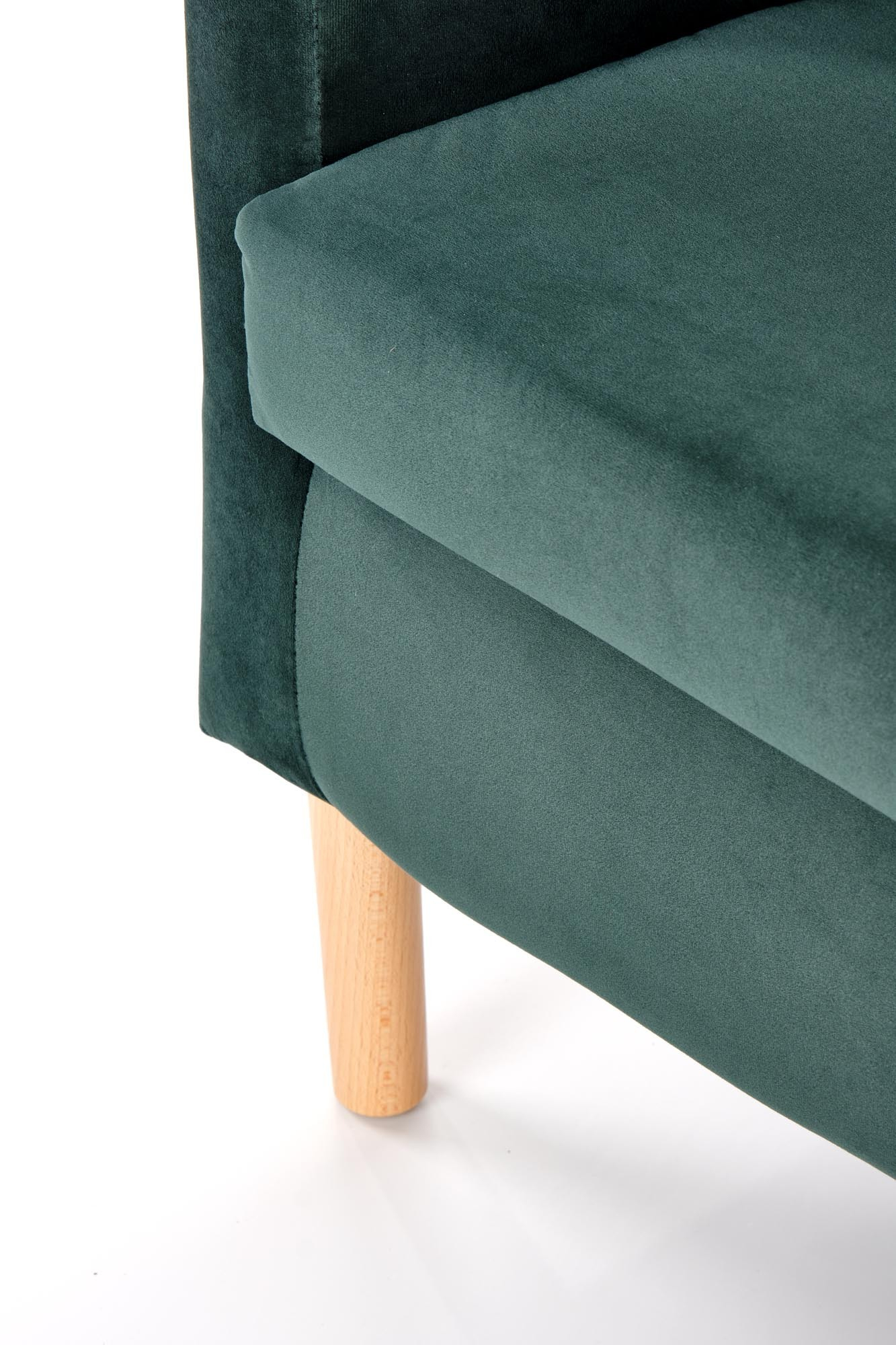 CLUBBY 2 fotel wypoczynkowy ciemny zielony / naturalny