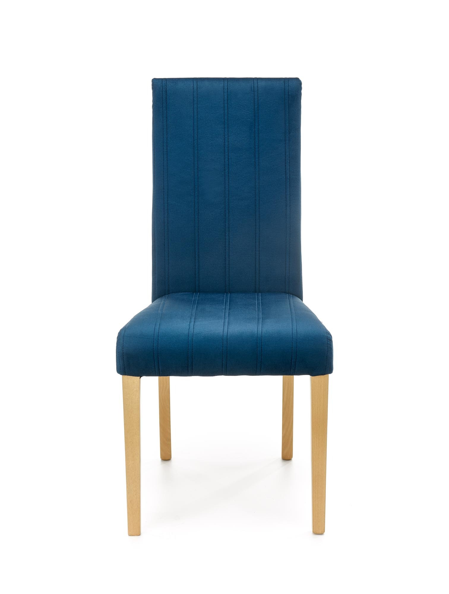 DIEGO 3 krzesło dąb miodowy / tap. velvet pikowany Pasy - MONOLITH 77 (granatowy)