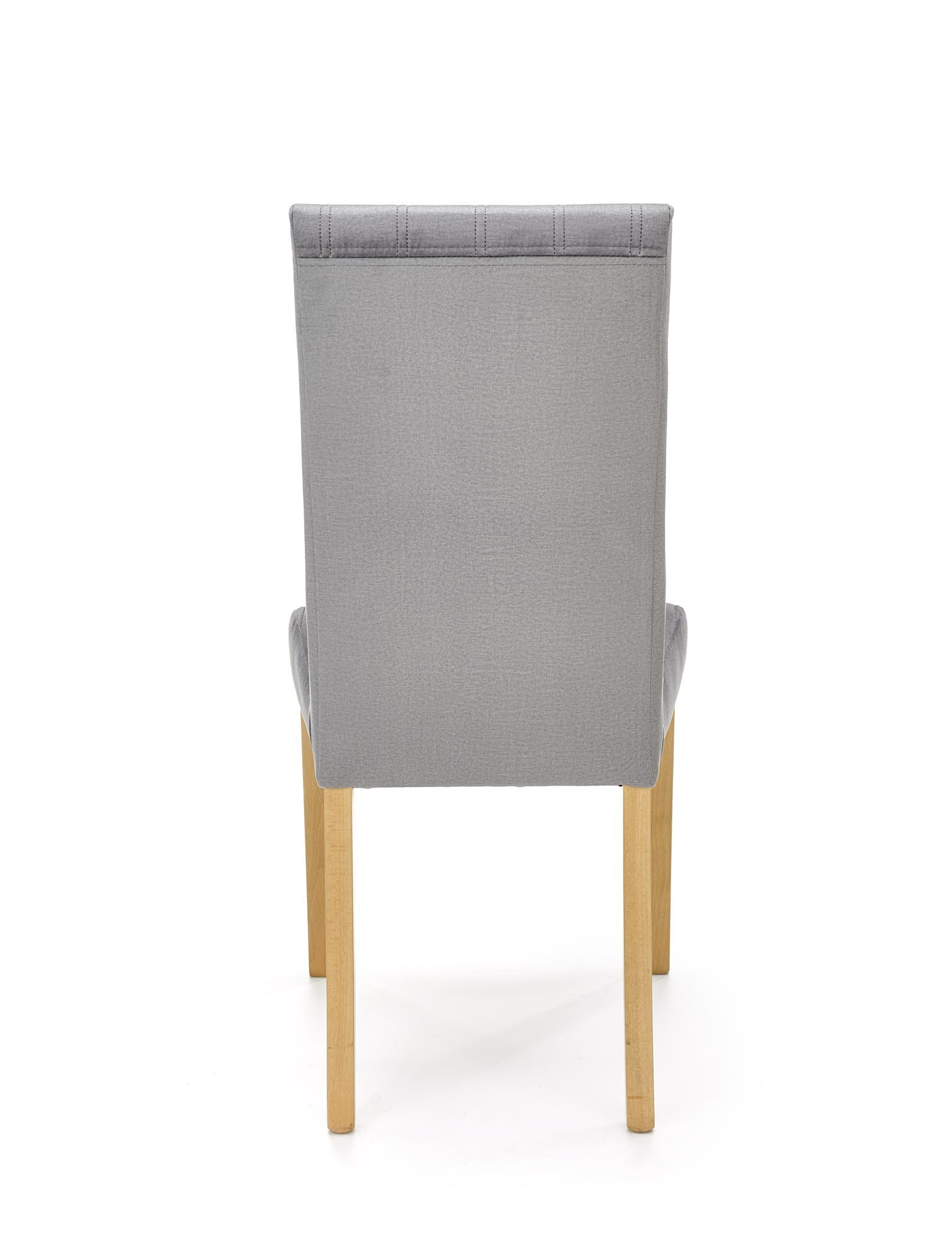 DIEGO 3 krzesło dąb miodowy / tap. velvet pikowany Pasy - MONOLITH 85 (jasny popiel)