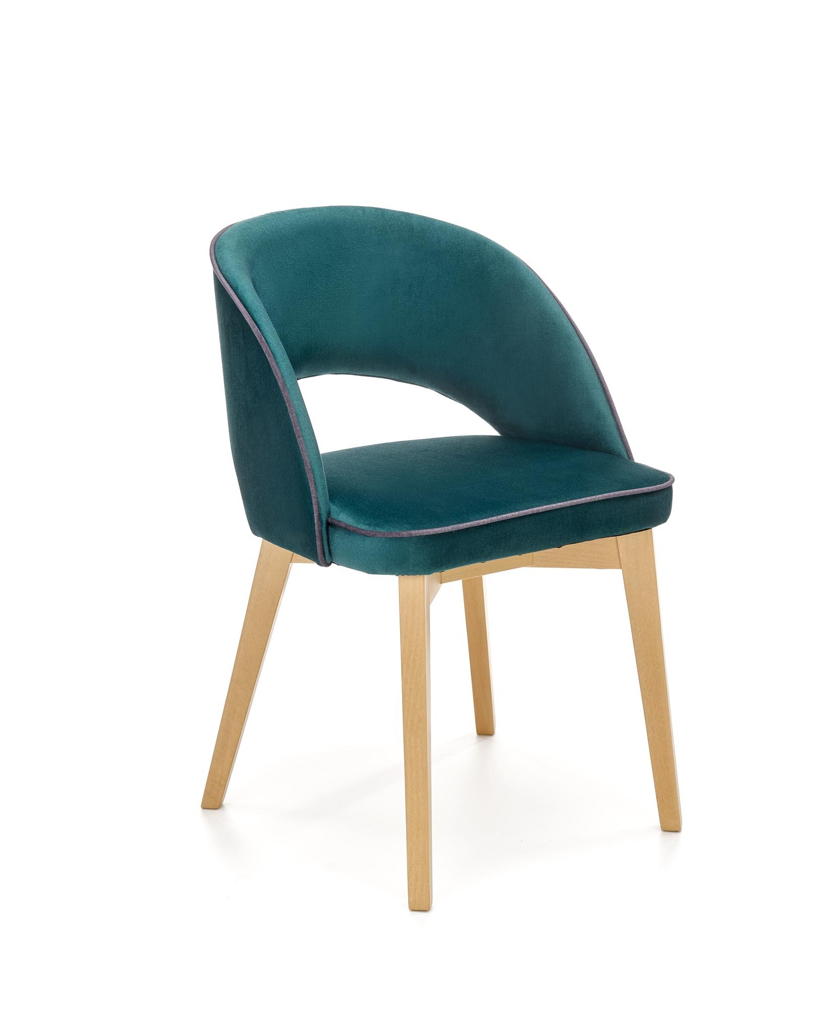 MARINO krzesło dąb miodowy / tap. MONOLITH 37 (ciemny zielony)