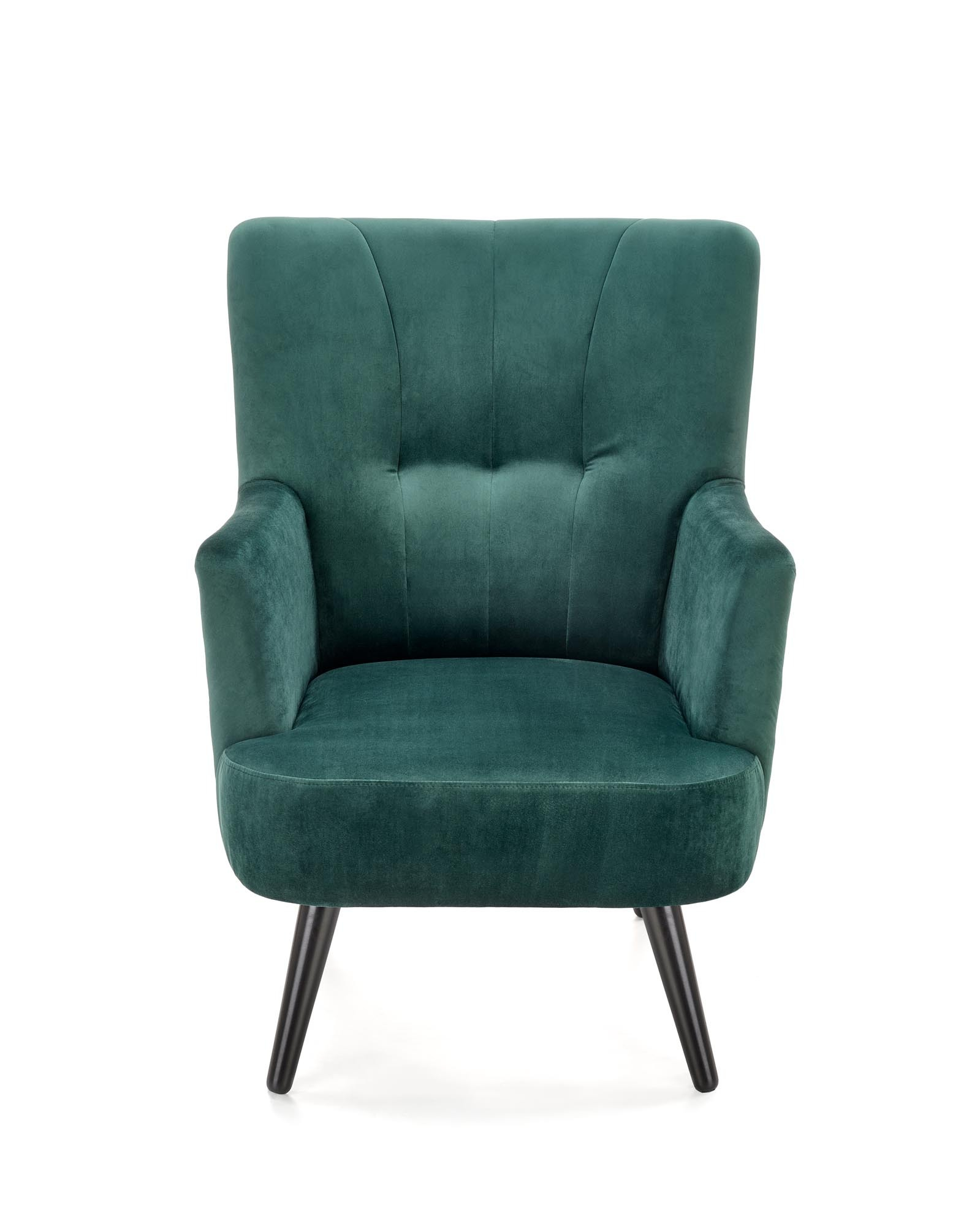PAGONI fotel wypoczynkowy c. zielony / czarny (tkanina Bluvel #78)