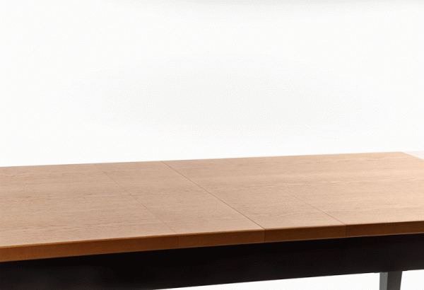 WINDSOR stół rozkładany 160-240x90x76 cm kolor ciemny dąb/czarny (2p=1szt)