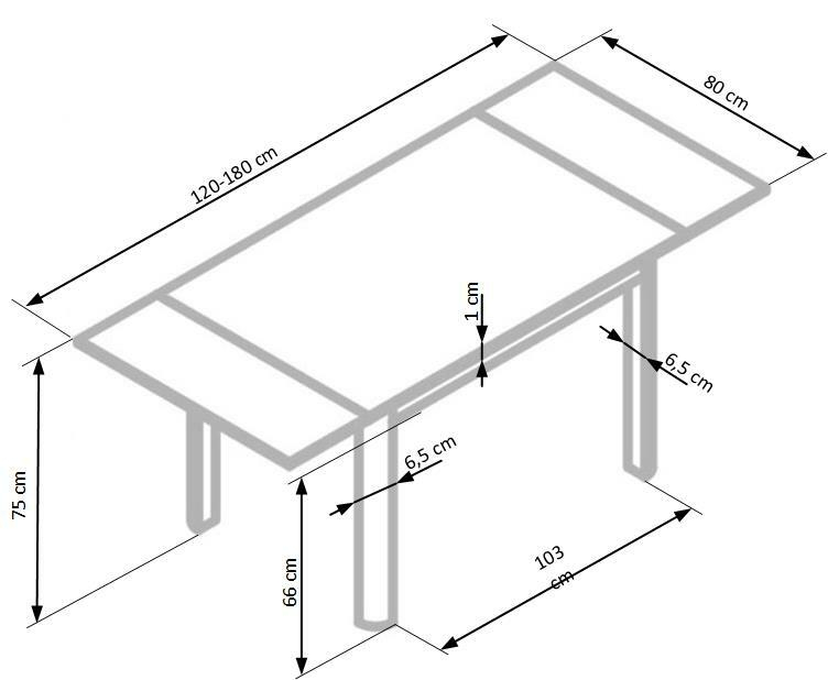 ALSTON stół beżowy/biały (2p=1szt)