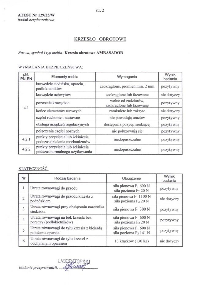 AMBASADOR fotel obrotowy popielato / czarny