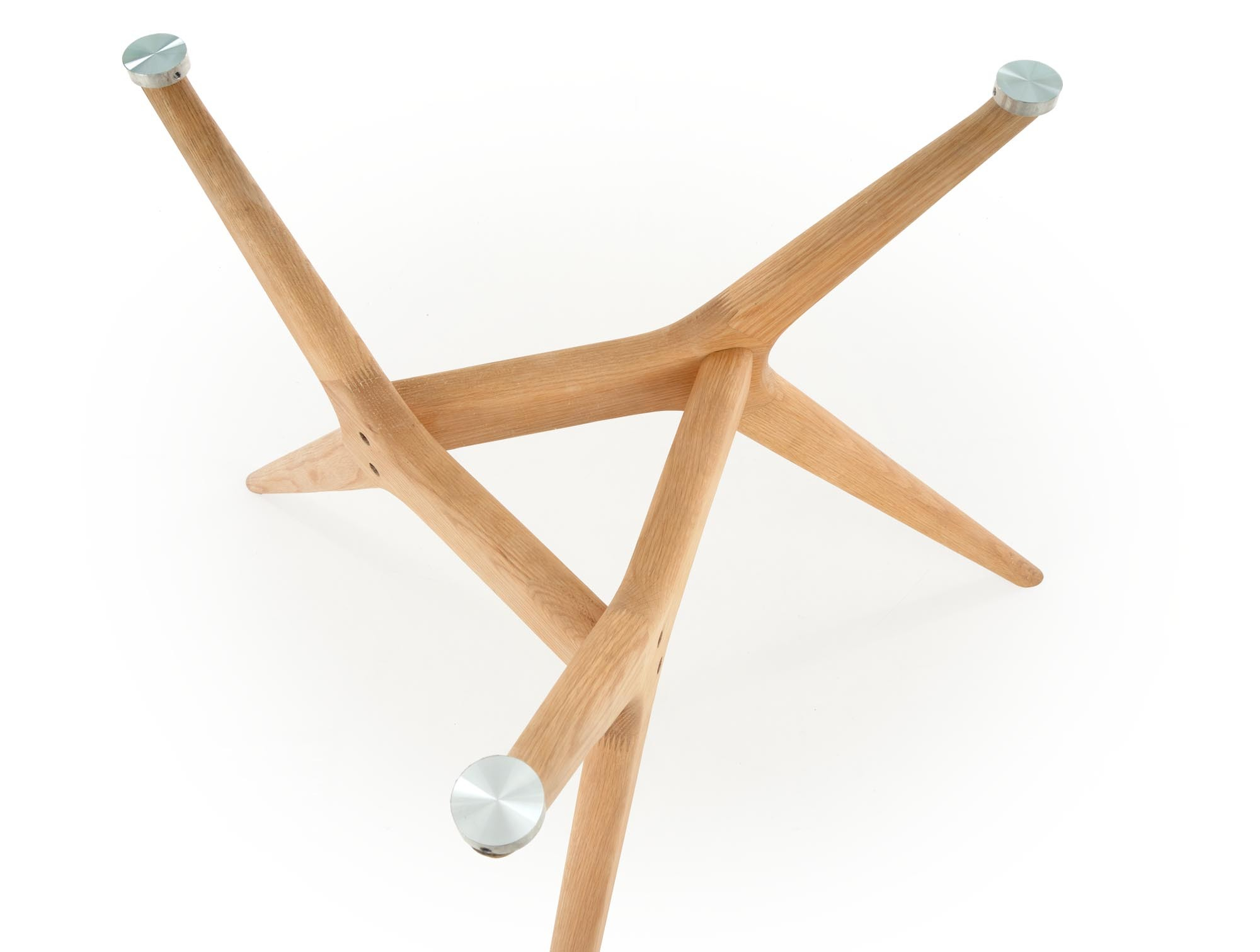 ASHMORE stół blat - transparentny, noga - naturalny (2p=1szt)