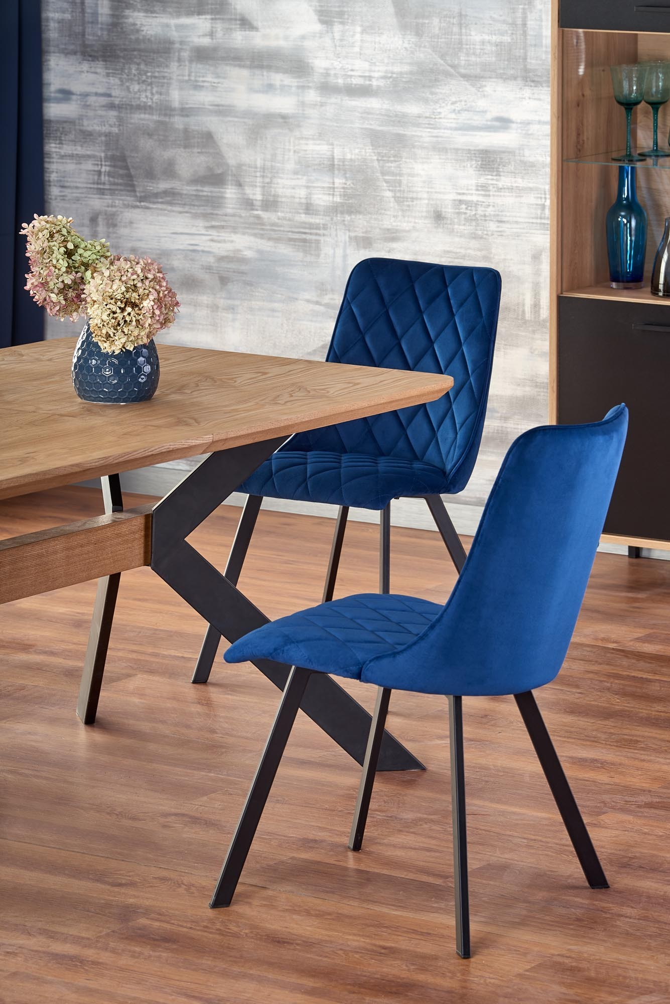 BACARDI stół rozkładany 160-220/90/76 cm, dąb naturalny / czarny