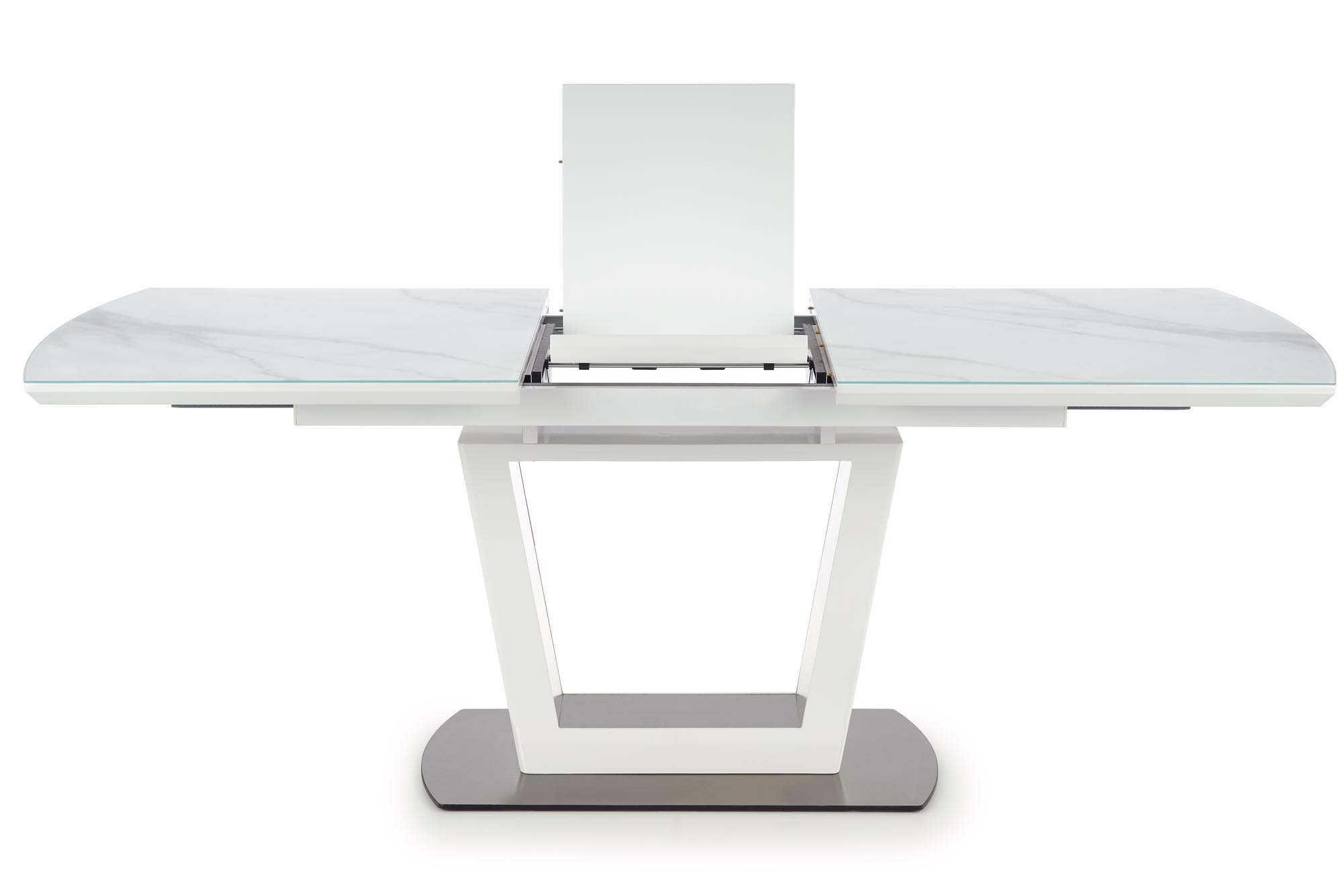 BLANCO stół rozkładany blat - biały marmur / biały, noga - biały (3p=1szt)