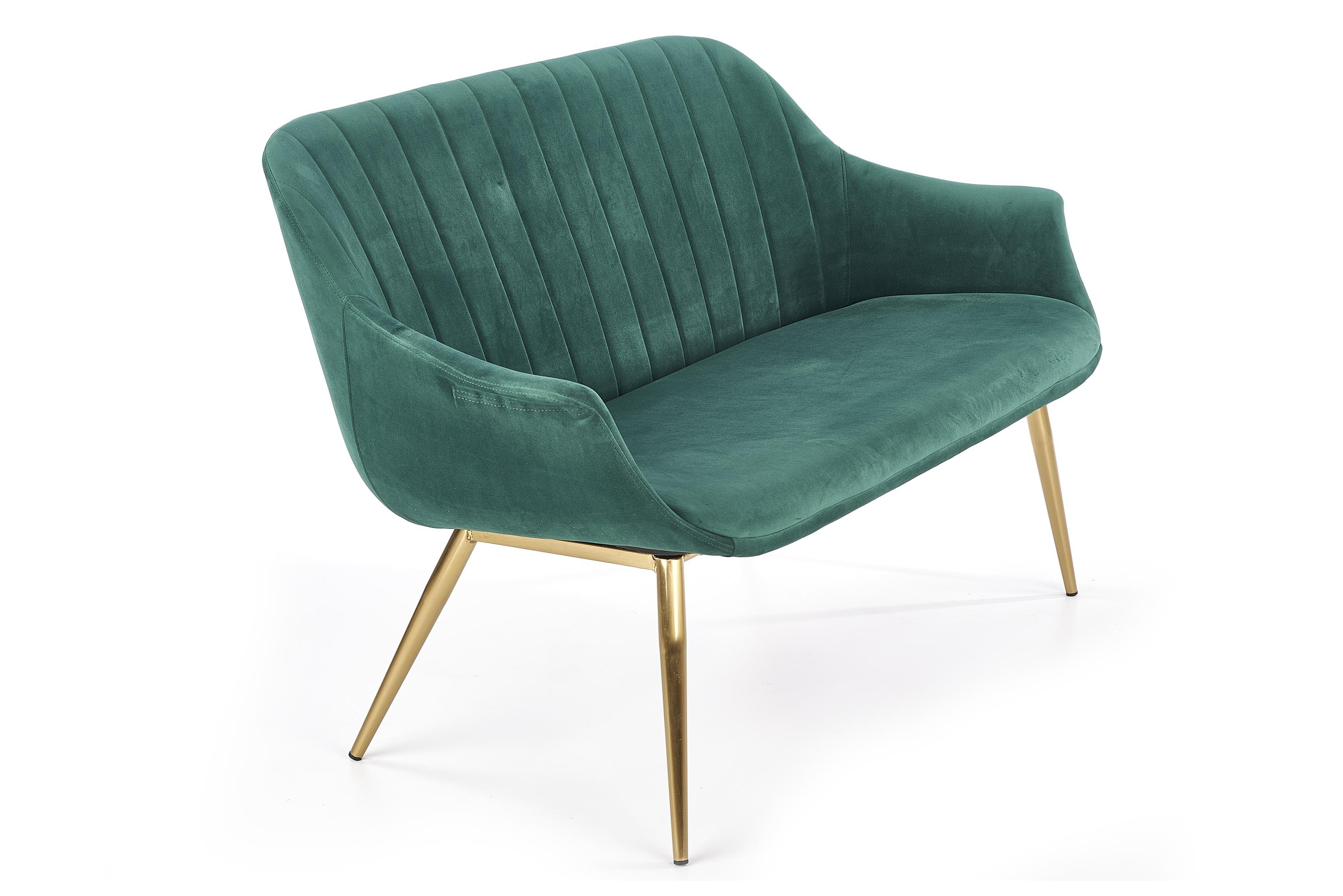 ELEGANCE 2 XL sofa tapicerka - ciemny zielony, nogi - złote (1p=1szt)