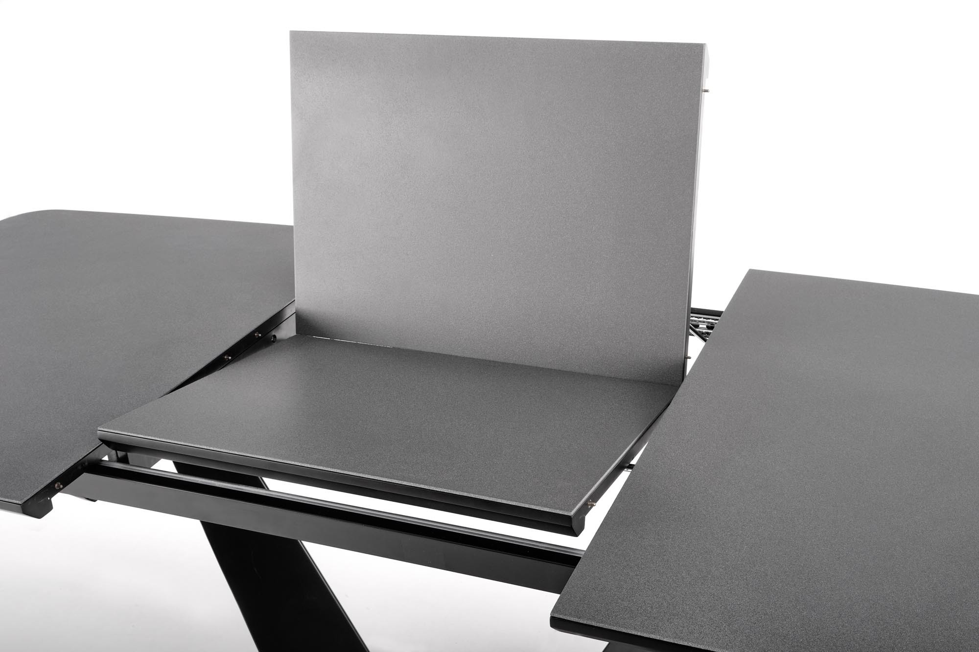 FANGOR stół rozkładany, blat - ciemny popiel, podstawa - czarny (3p=1szt)