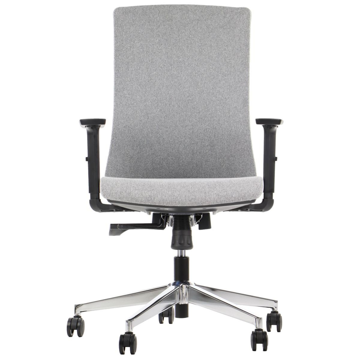 Krzesło biurowe obrotowe TONO szary podstawa chromowana