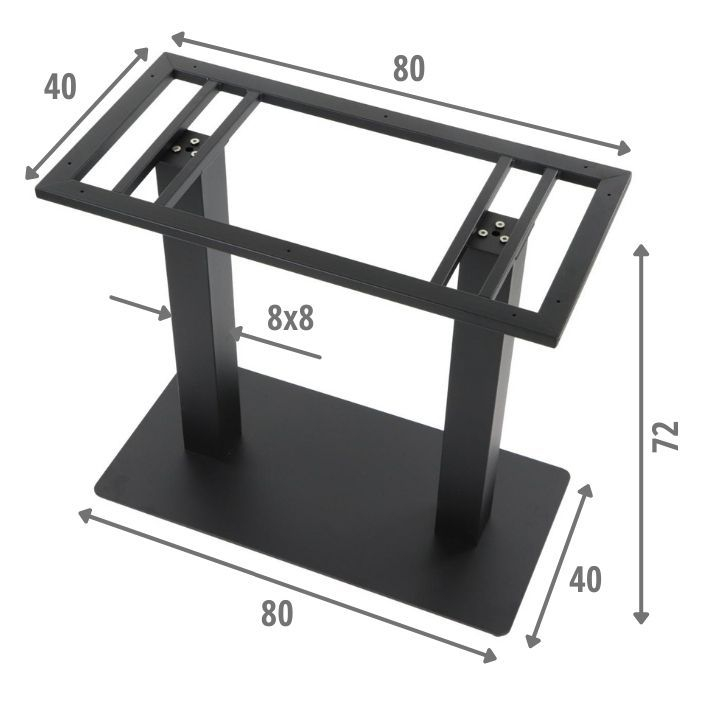 Podstawa do stolika SH-5003-3/B wysokość 72 cm; 80x40 cm