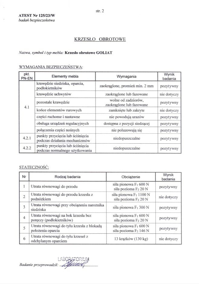 Fotel obrotowy GOLIAT czarny