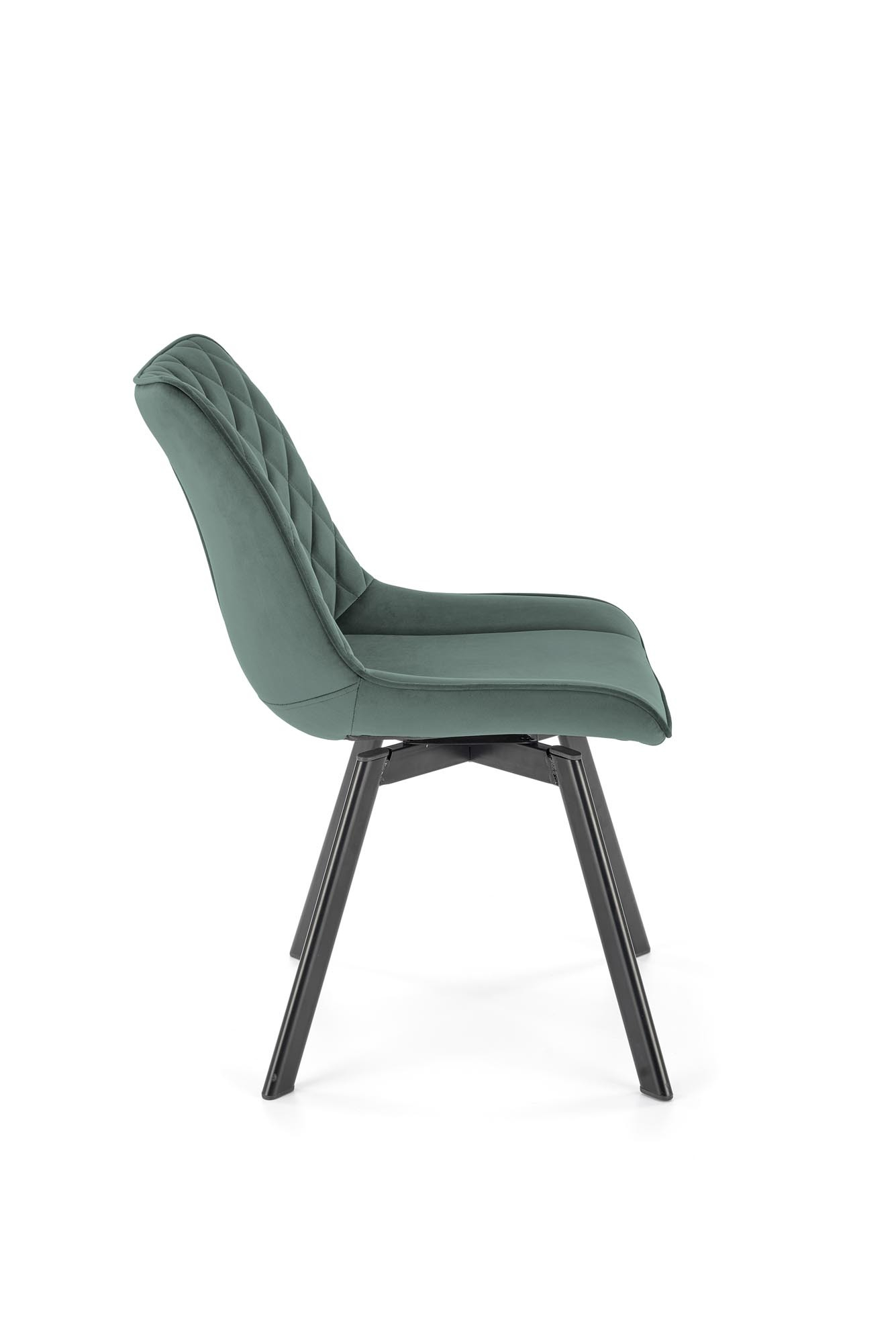 Krzesło z funkcją obrotu K520 krzesło nogi - czarne, siedzisko - ciemny zielony