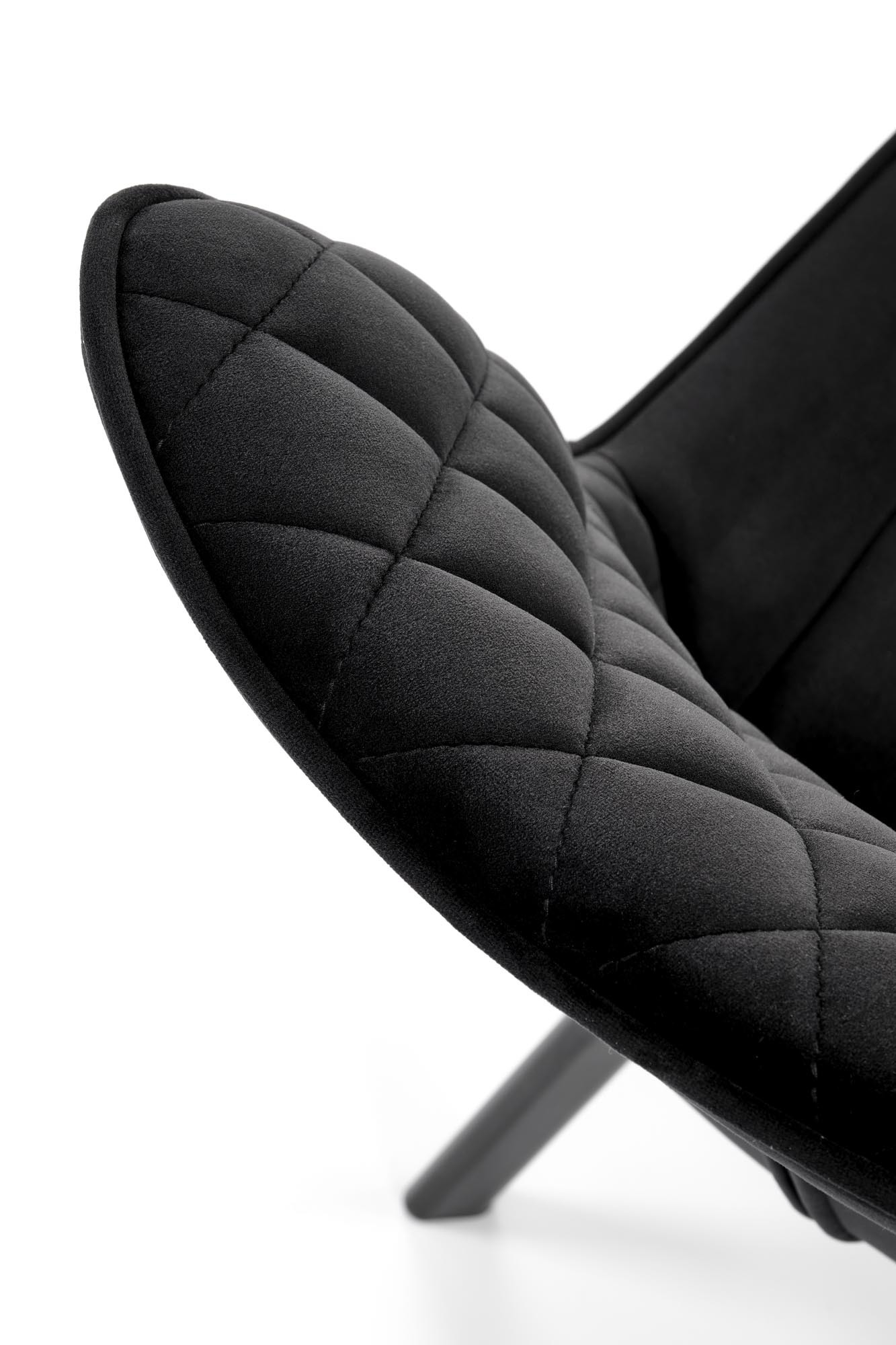 Krzesło z funkcją obrotu K520 krzesło nogi - czarne, siedzisko - czarny