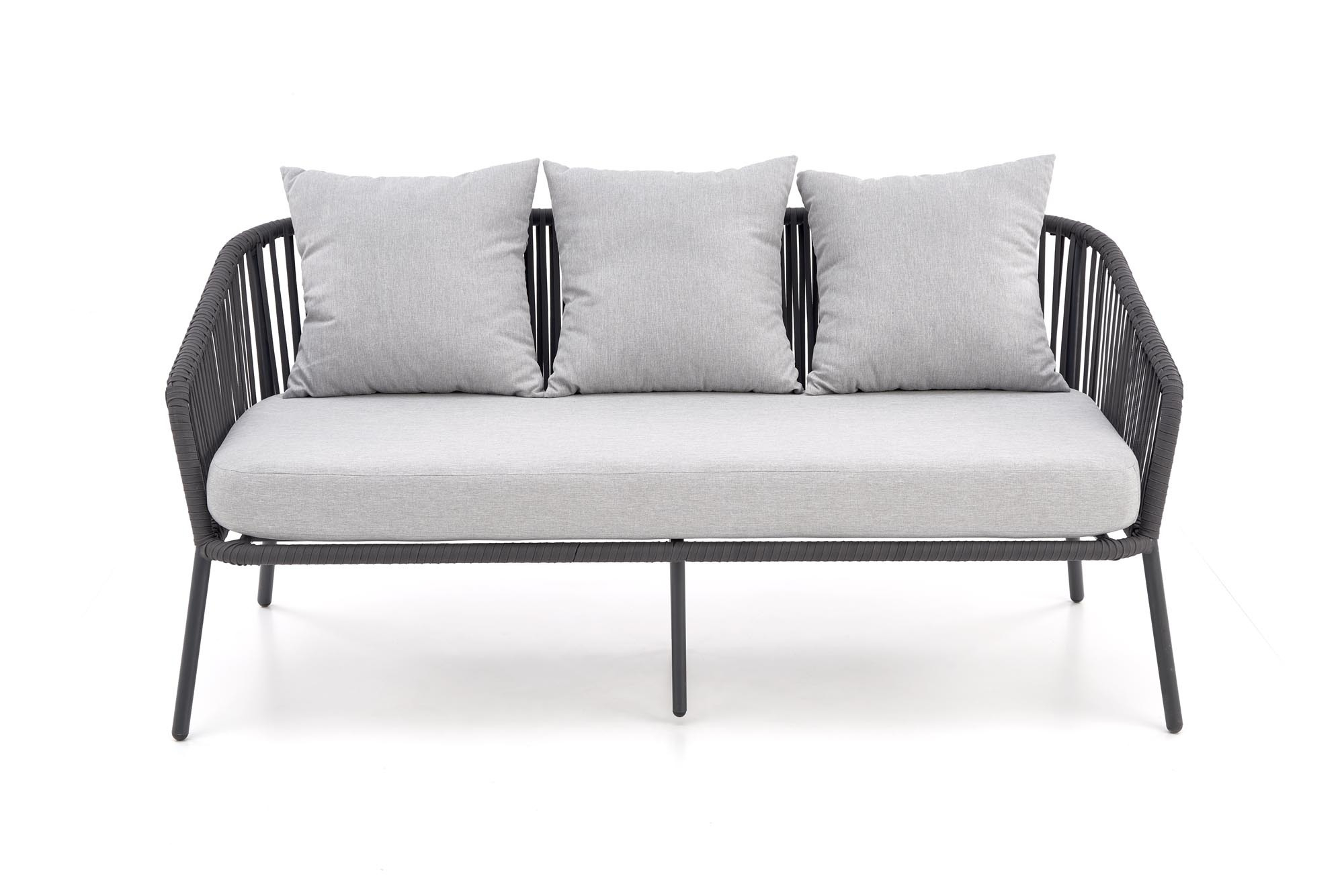 ROCCA zestaw ogrodowy ( sofa + fotel 2x + ława ), ciemny popiel / jasny popiel
