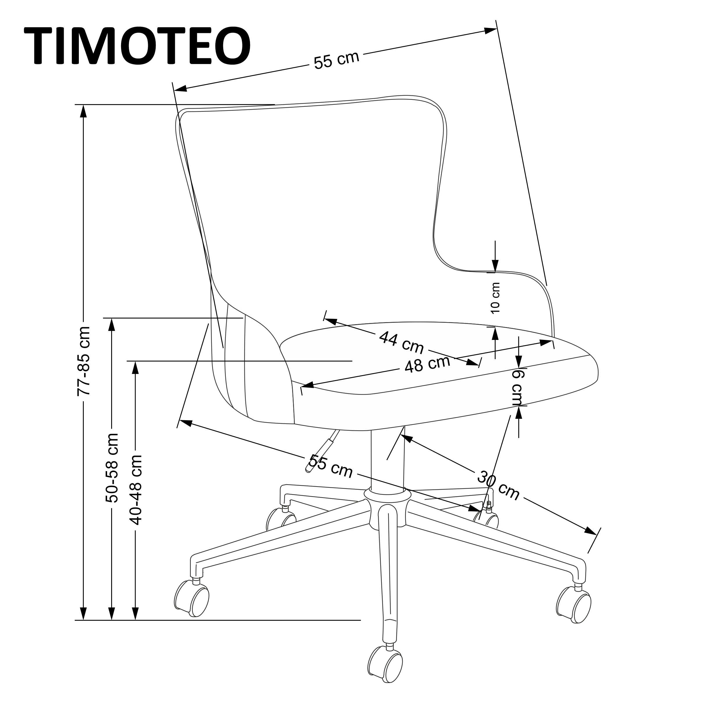 TIMOTEO fotel gabinetowy ciemny zielony