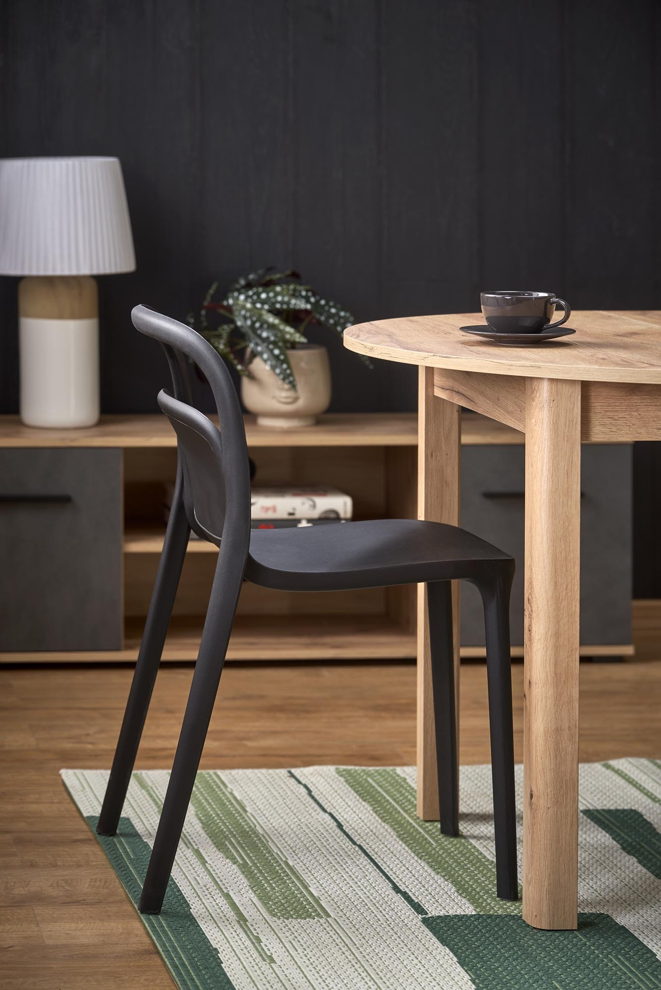 RINGO stół 102-142x102x76 cm kolor blat dąb craft, nogi - dąb craft