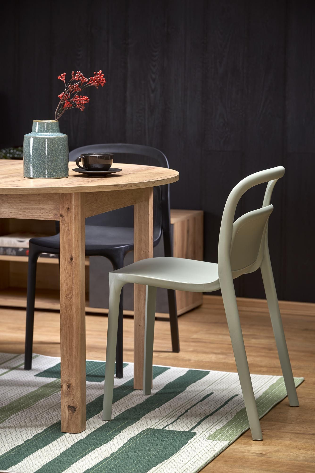 RINGO stół 102-142x102x76 cm kolor blat dąb craft, nogi - dąb craft