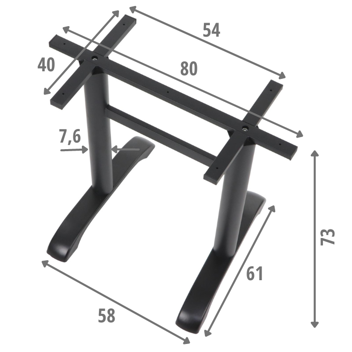 Podstawa do stolika SH-5036/B czarna - wysokość 73 cm