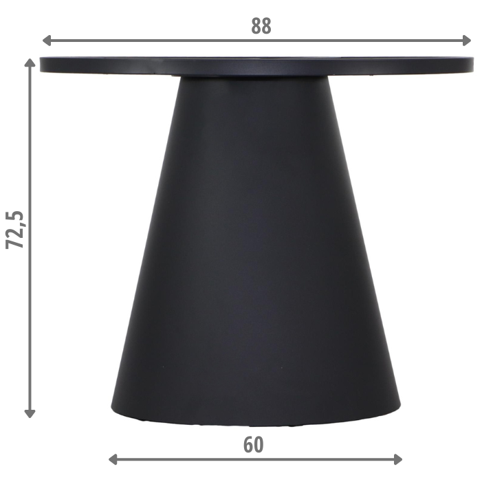 Podstawa do stolika SH-6671-3/B wysokość 72,5 cm kolor czarny