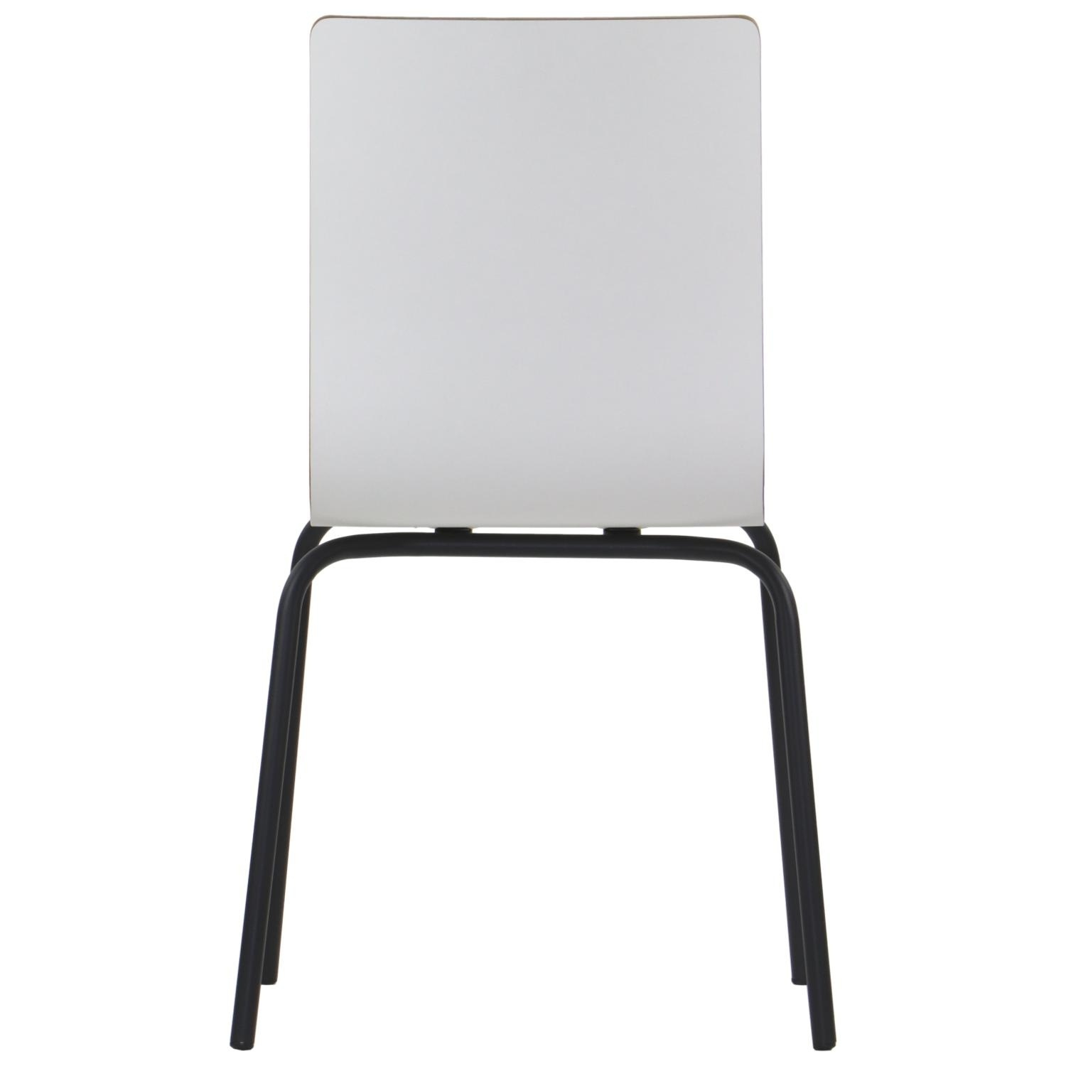 Krzesło WERDI B sklejka laminowana stelaż czarny, kubełek biały