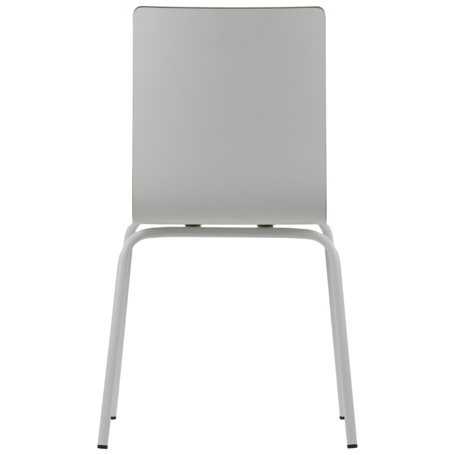 Krzesło WERDI B sklejka laminowana stelaż biały, kubełek biały