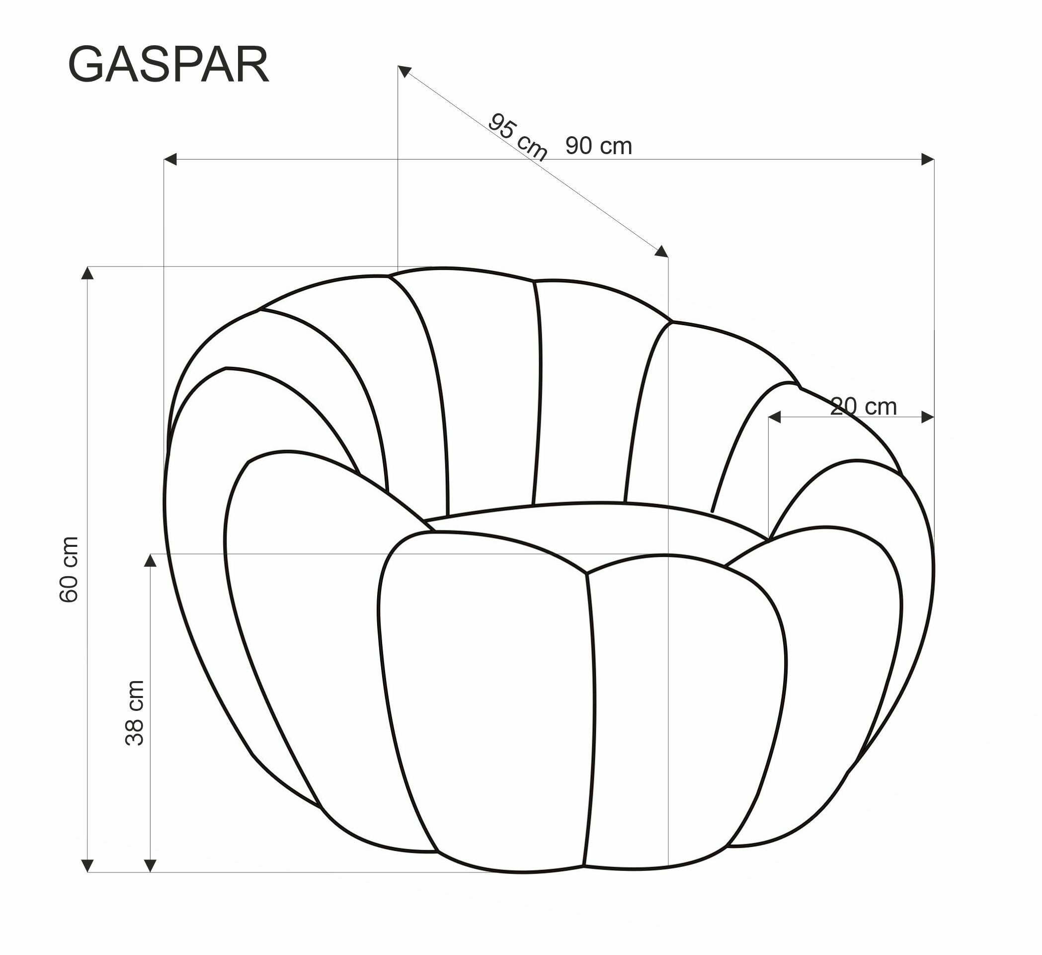 GASPAR fotel wypoczynkowy kremowy