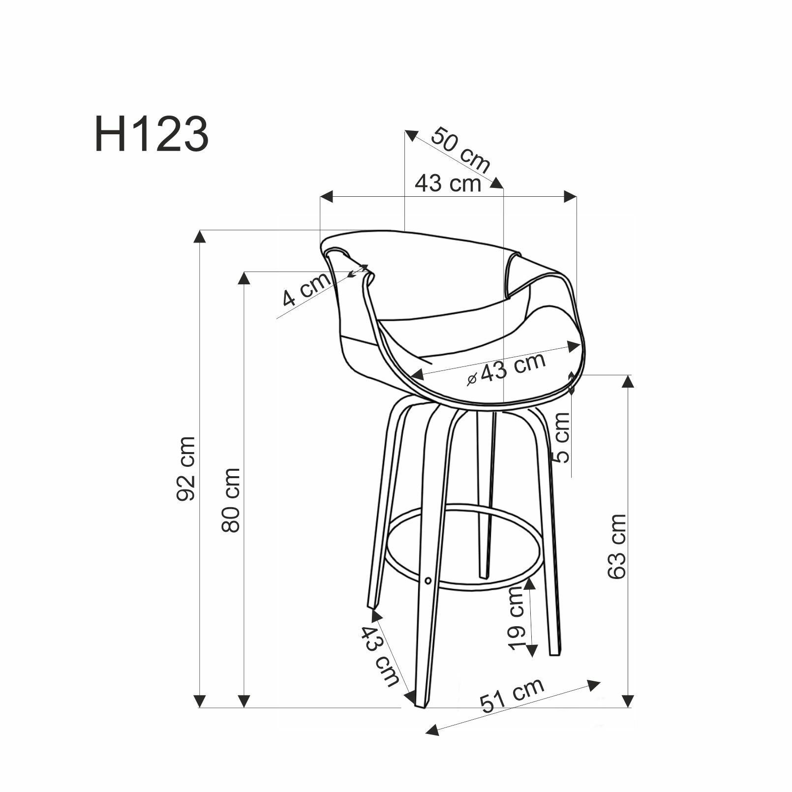 H123 hoker popielaty / orzechowy