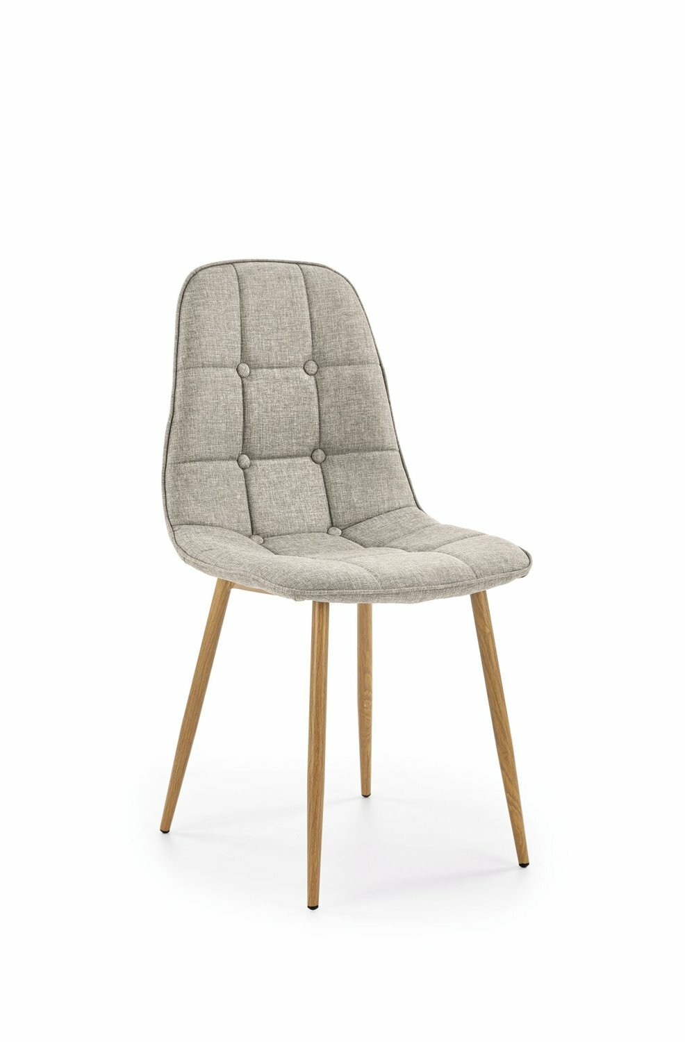 K316 krzesło tapicerka - beżowa, nogi - dąb miodowy