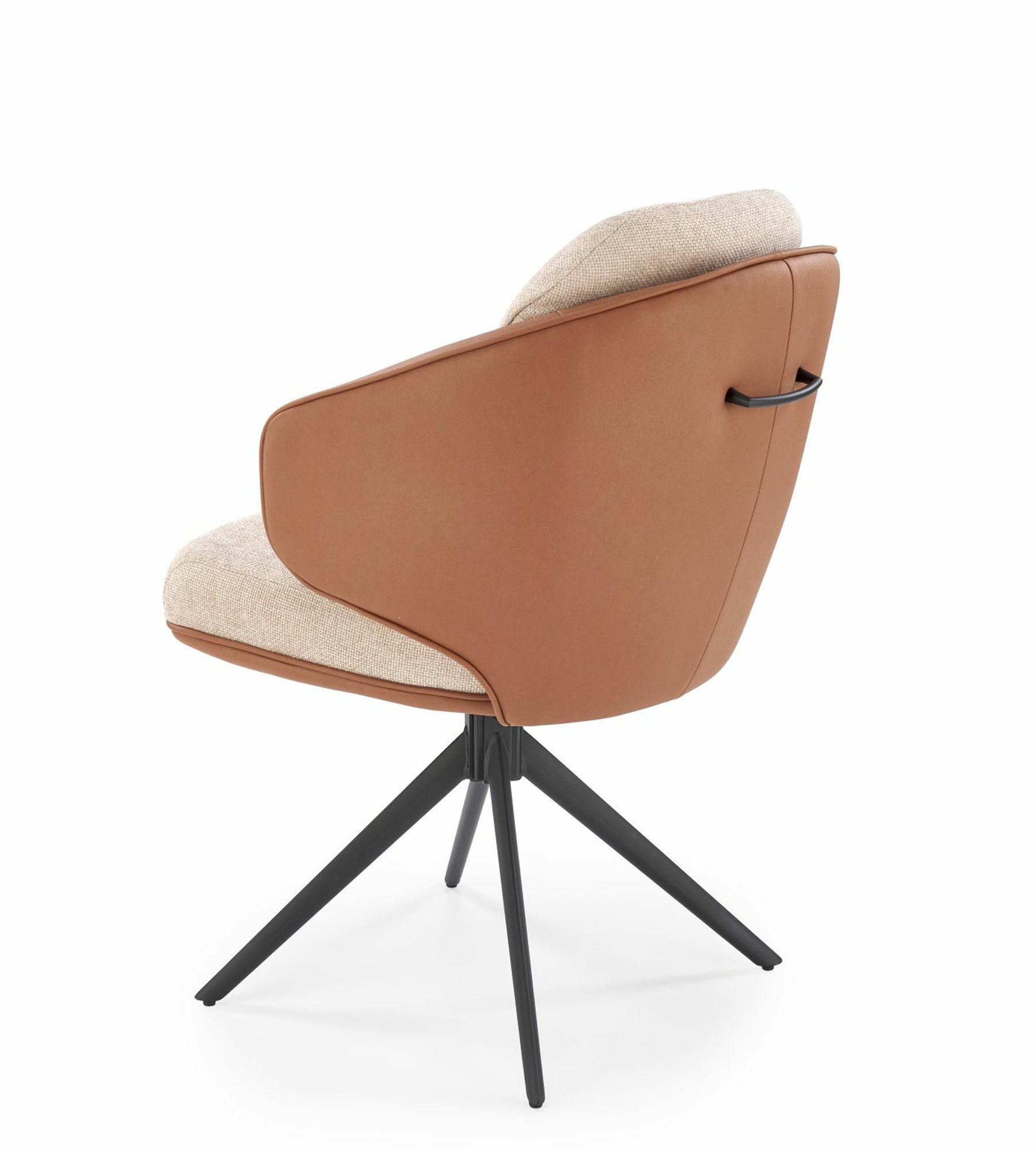 K554 krzesło brązowy / beżowy z funkcją obrotu