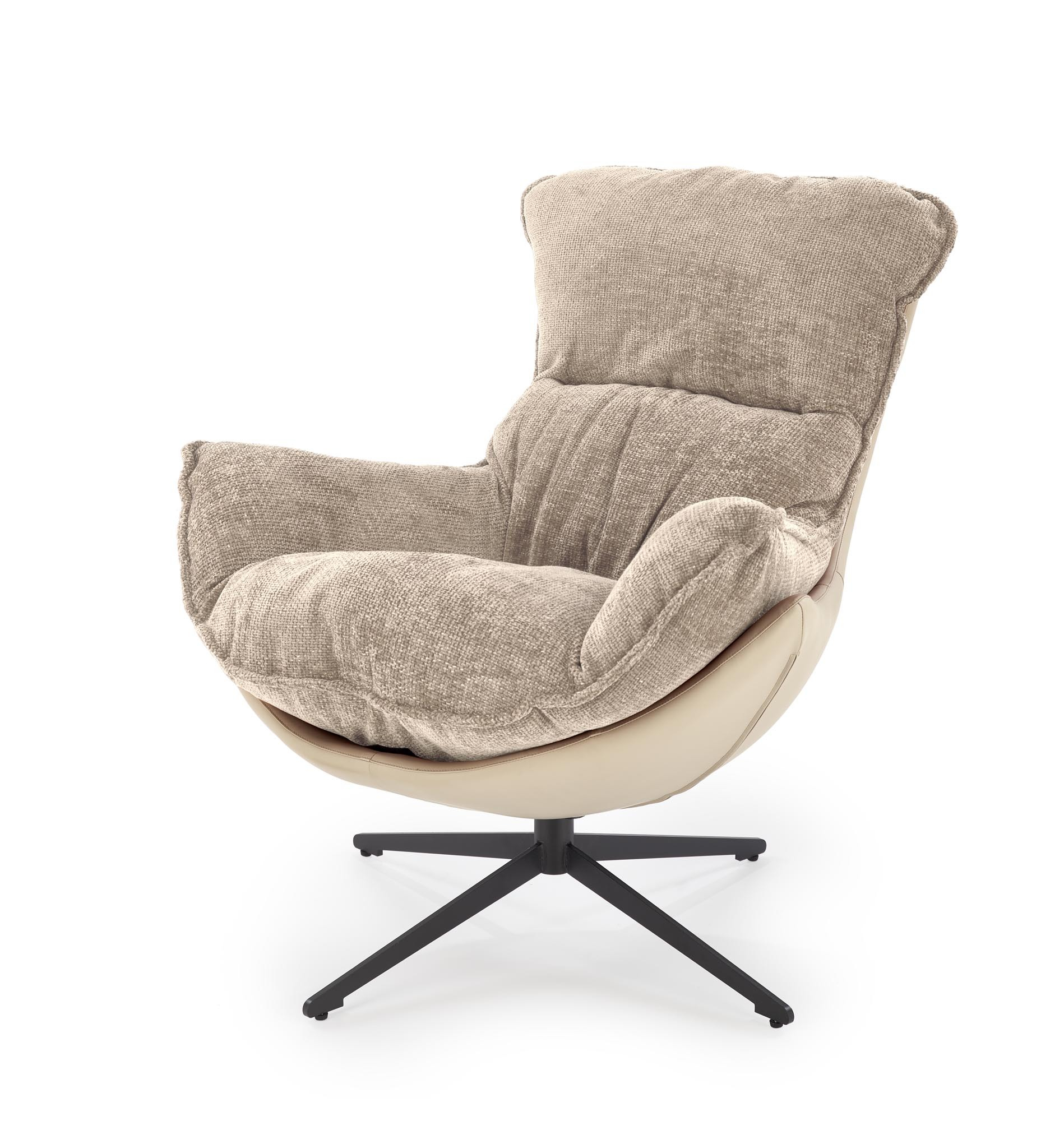 LOBSTER fotel wypoczynkowy - obrotowy, kolor  beżowy 