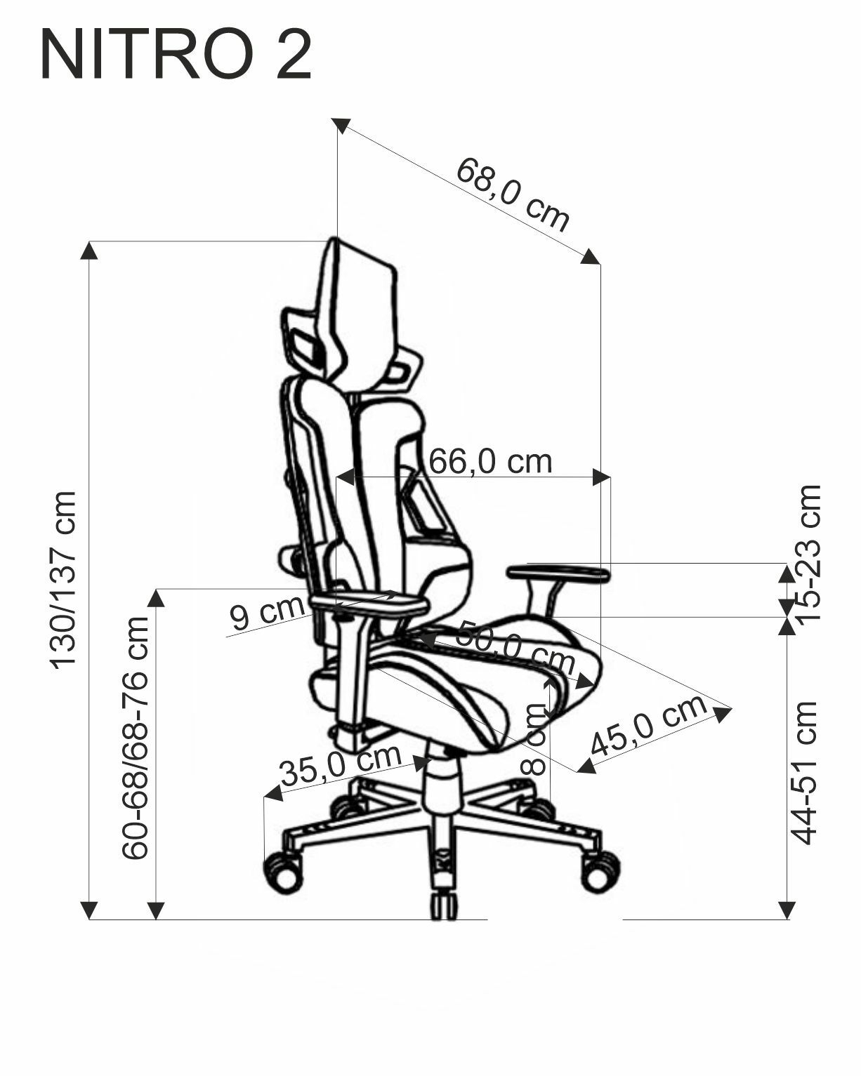 NITRO 2 fotel gabinetowy tkanina, popielaty / czarny