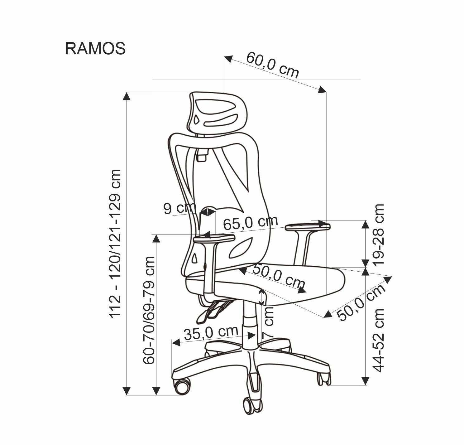 RAMOS fotel obrotowy czarny - atestowany