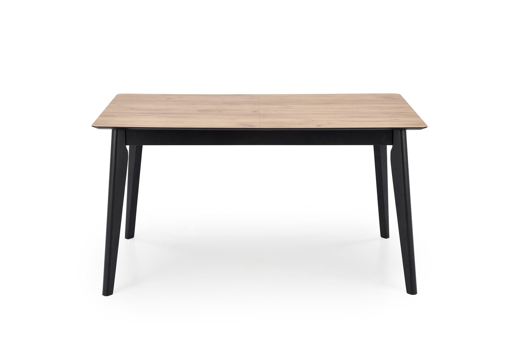 GULIAN stół rozkładany 140-180/80/76 cm, blat - dąb wotan, nogi - czarny