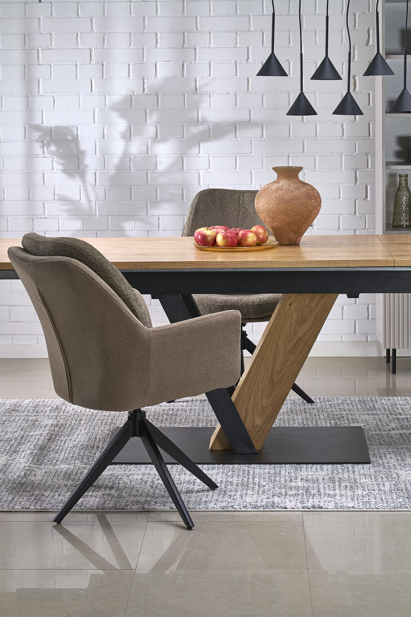 FANIS stół rozkładany 60-220/90/78 cm, naturalny / czarny