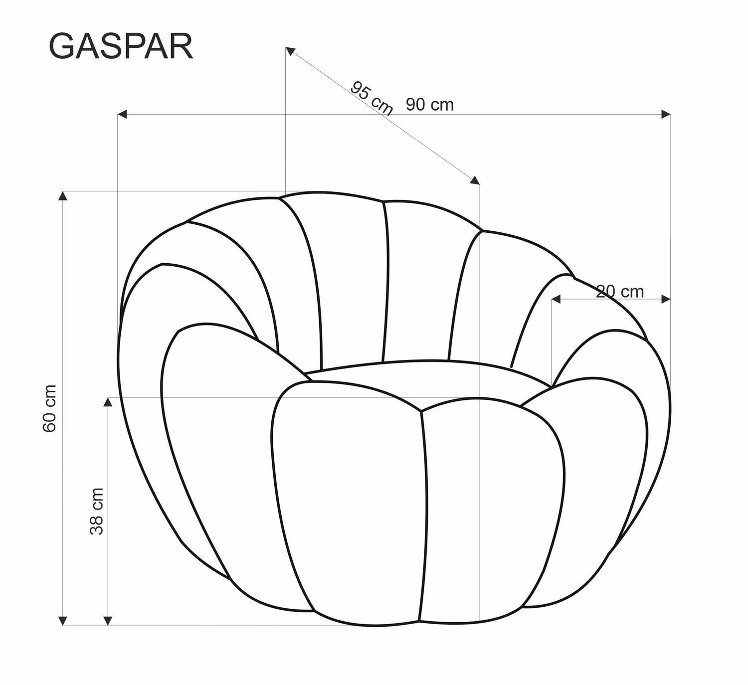 GASPAR 2 fotel wypoczynkowy musztardowy