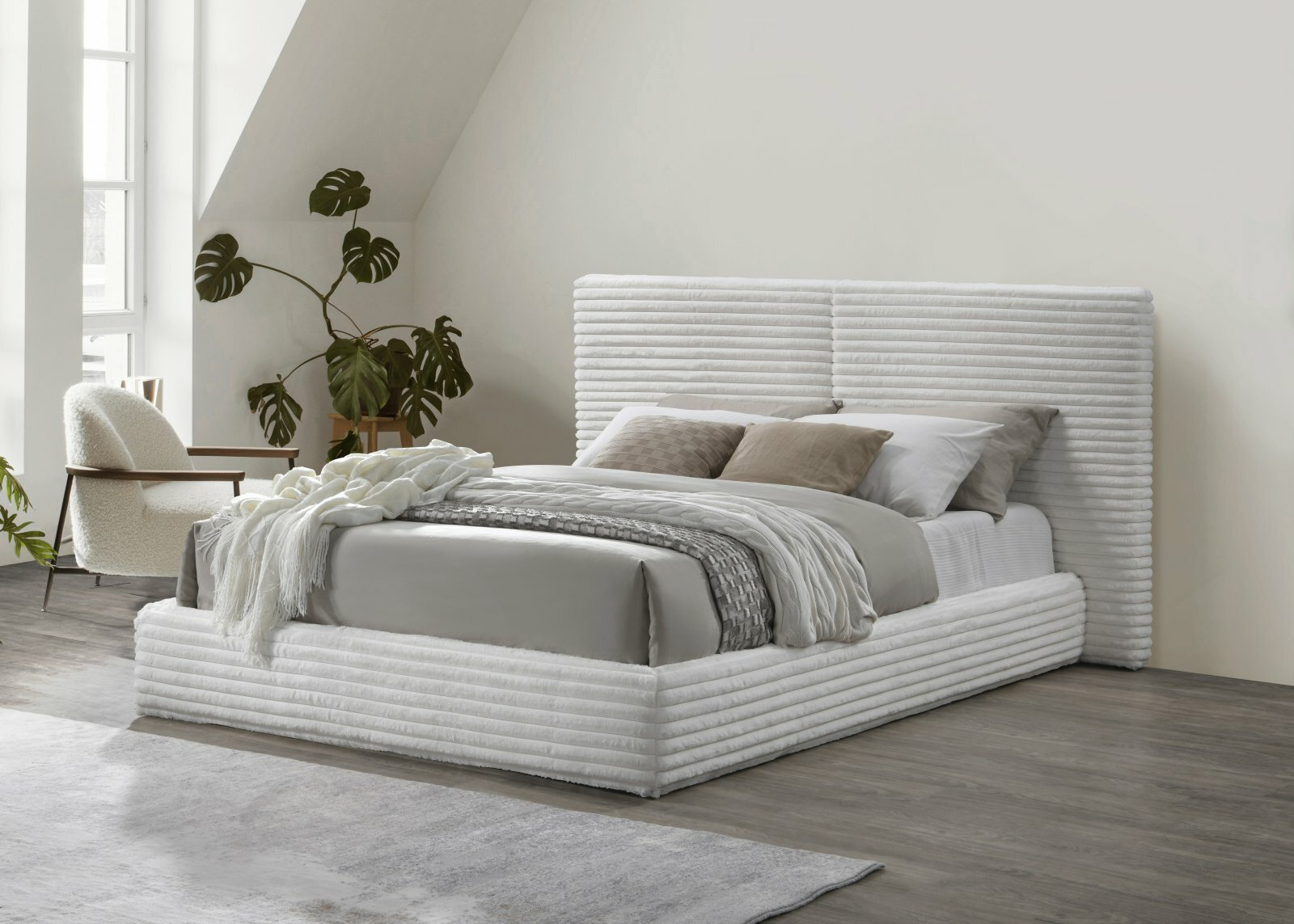 MADERA 160 łóżko kremowy