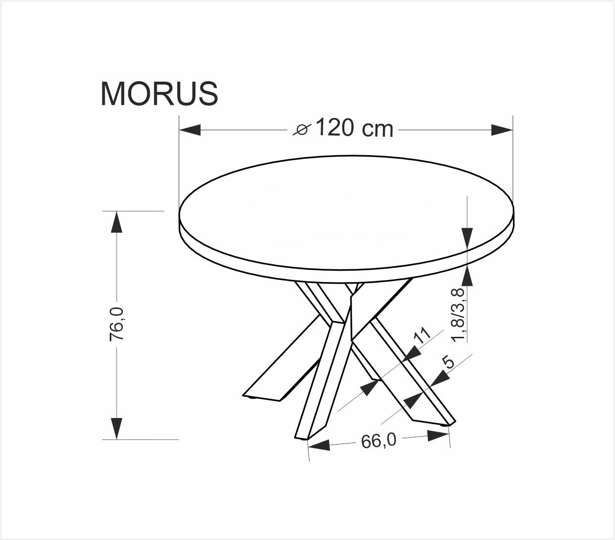 MORUS stół okrągły naturalny