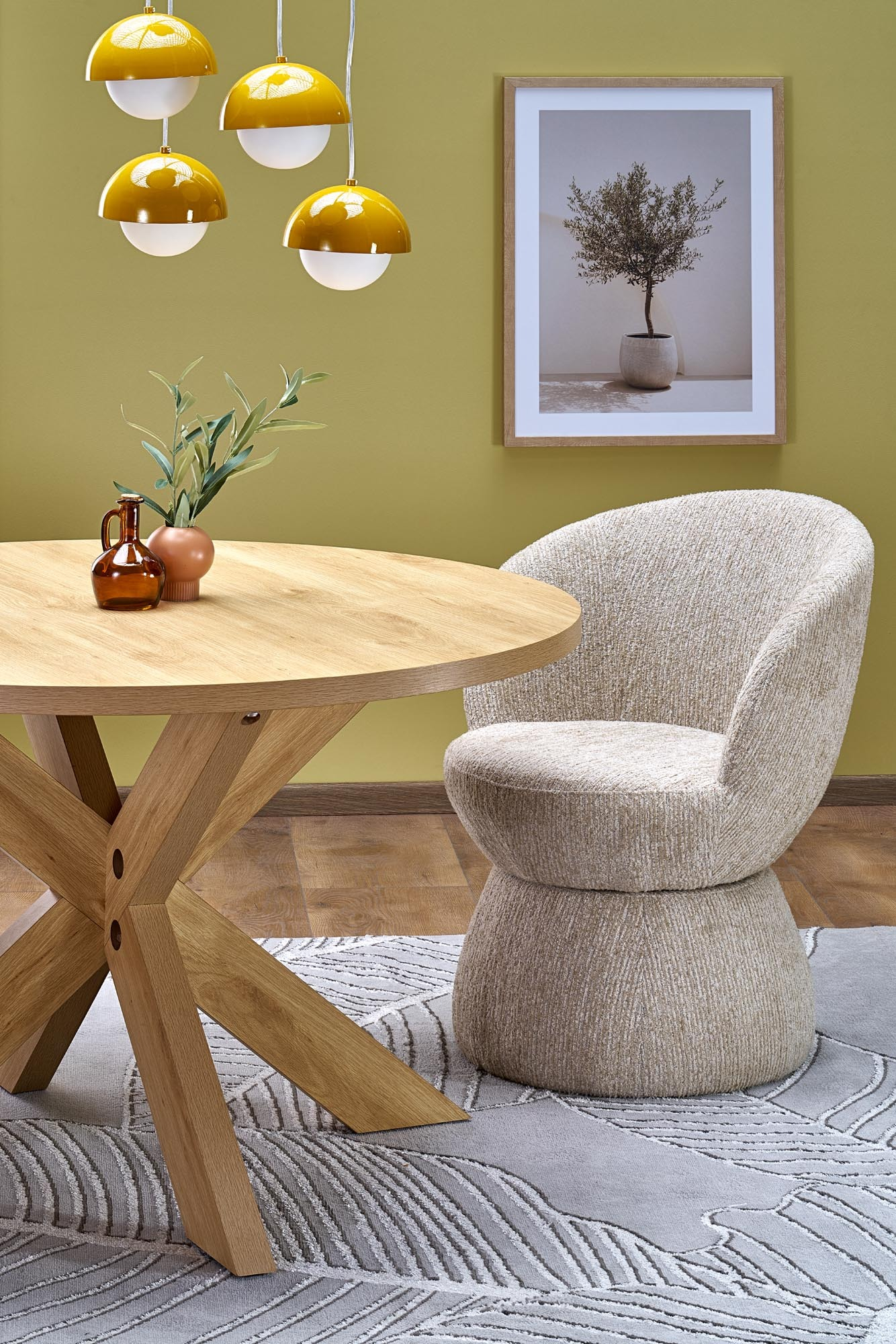 MORUS stół okrągły fi120/75 cm, naturalny