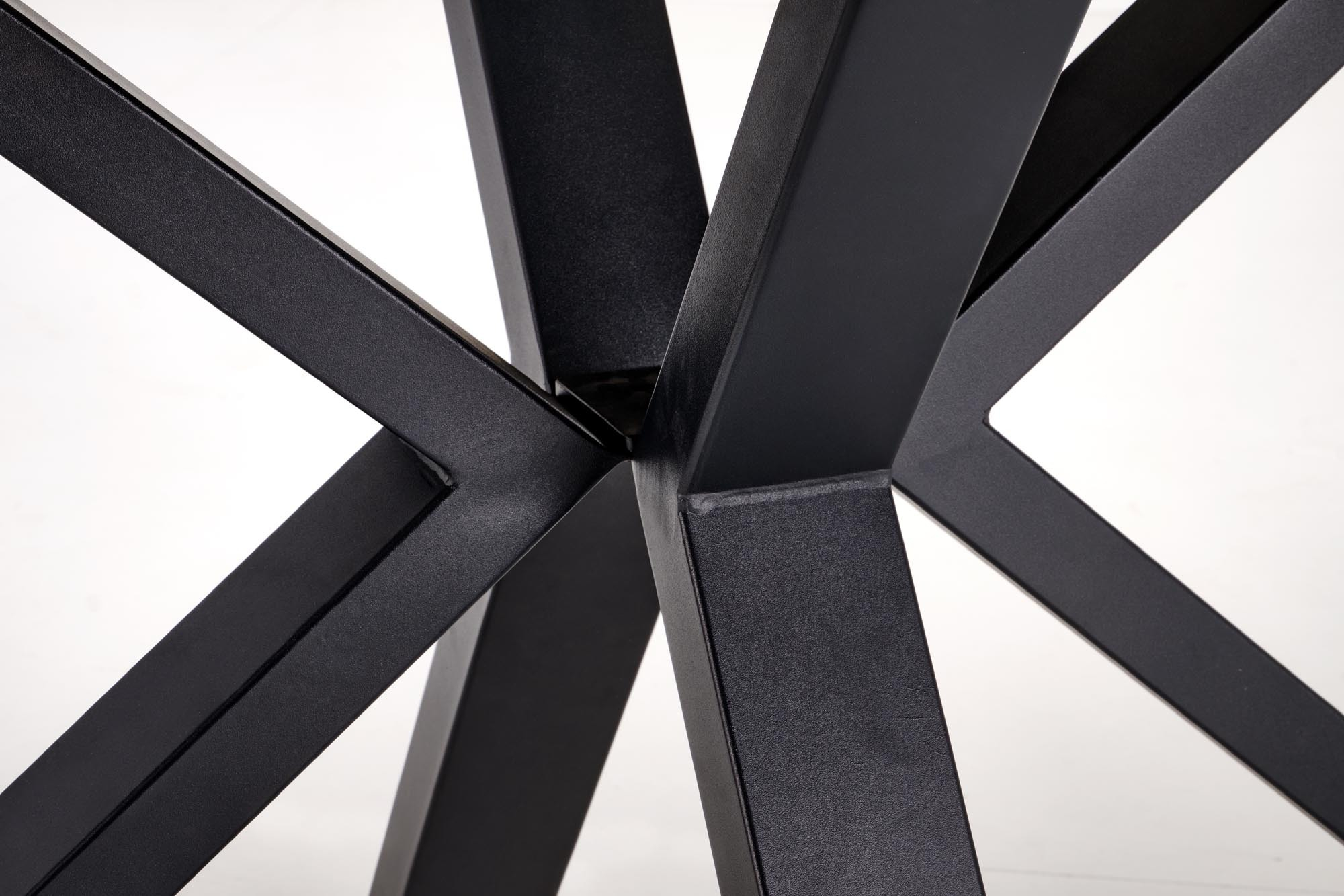 PLATAN stół rozkładany 140-180/85/76 cm, biały marmur / czarny