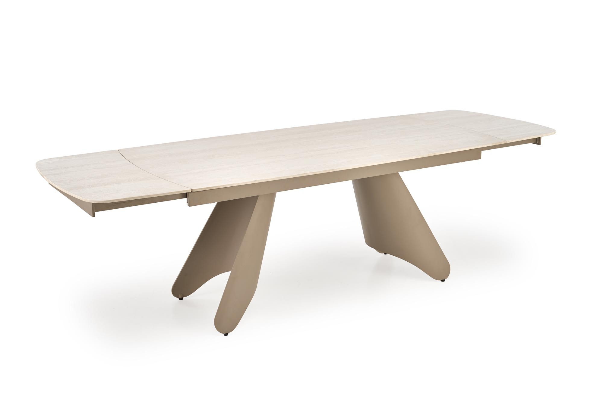 SALIX stół rozkładany 180-260/90/76 cm, trawertyn / kaszmir