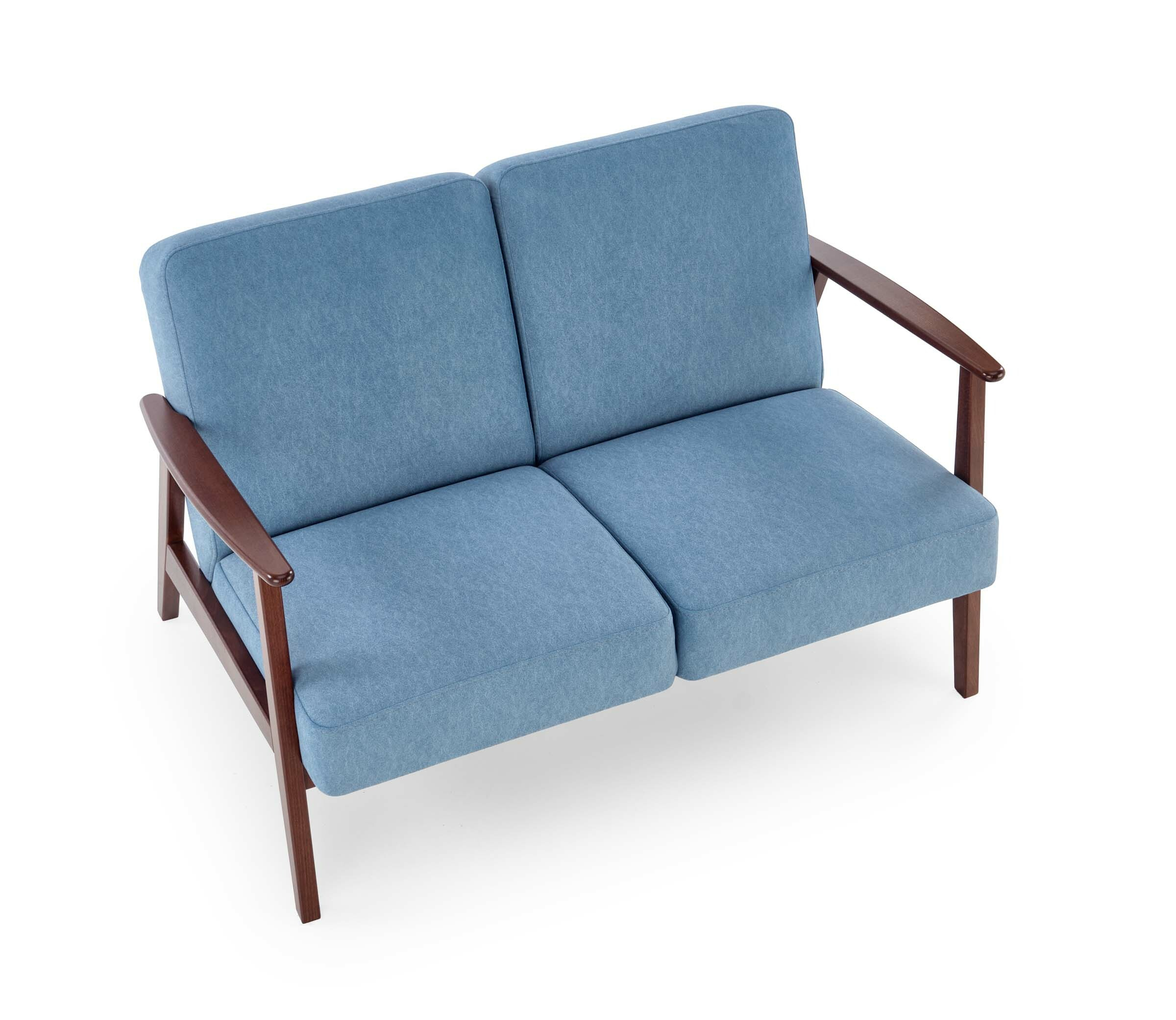 MILANO 2S sofa - niebieski tap. Castel 74