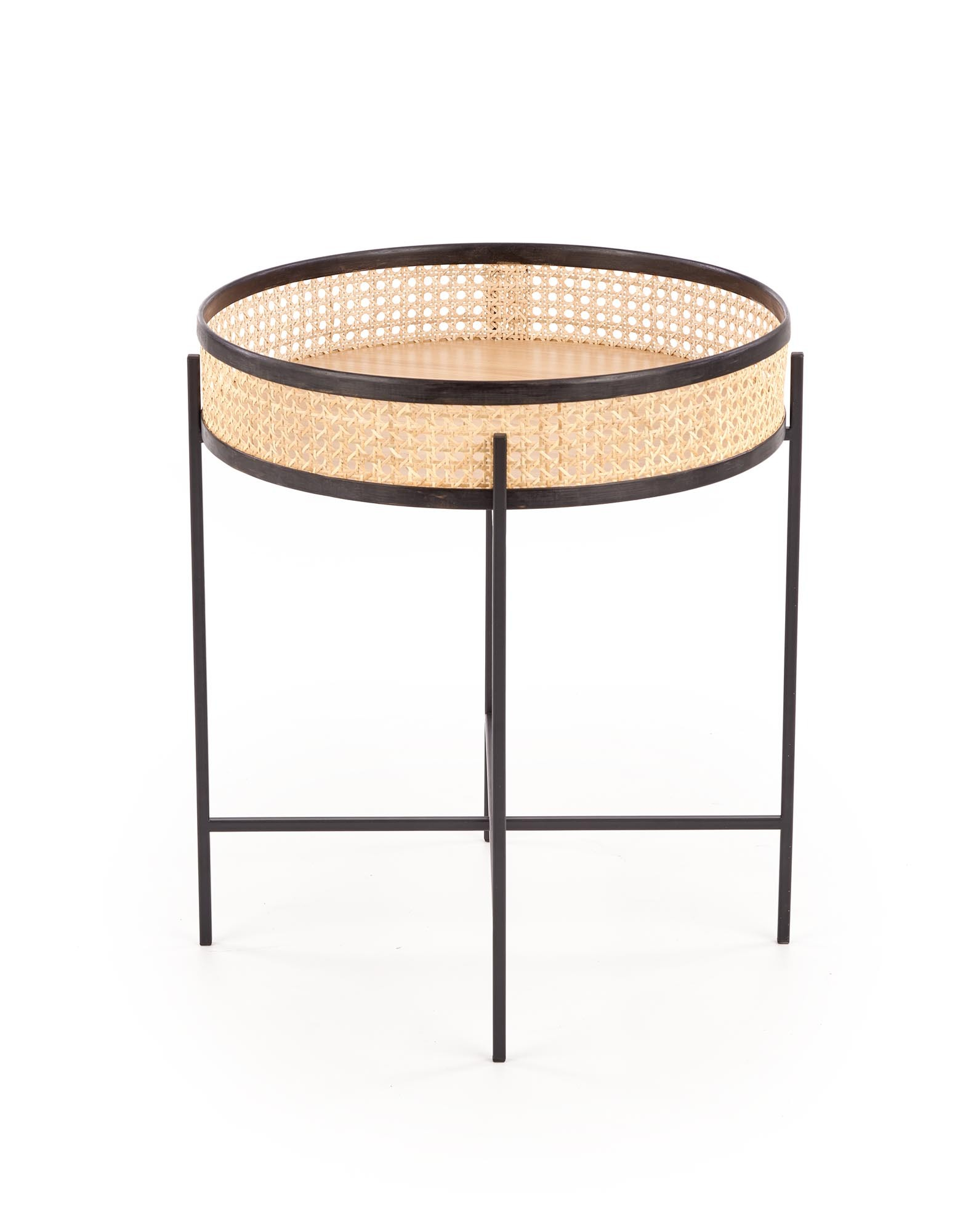 LANIPA ława czarny / rattan naturalny (1p=1szt)